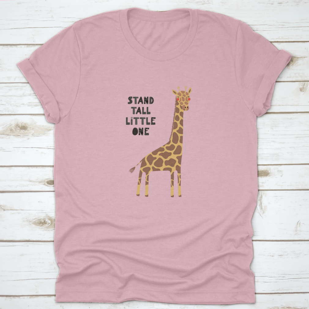 A charming hand-drawn vector illustration of a cute funny giraffe, showcasing its playful expression and intricate details.