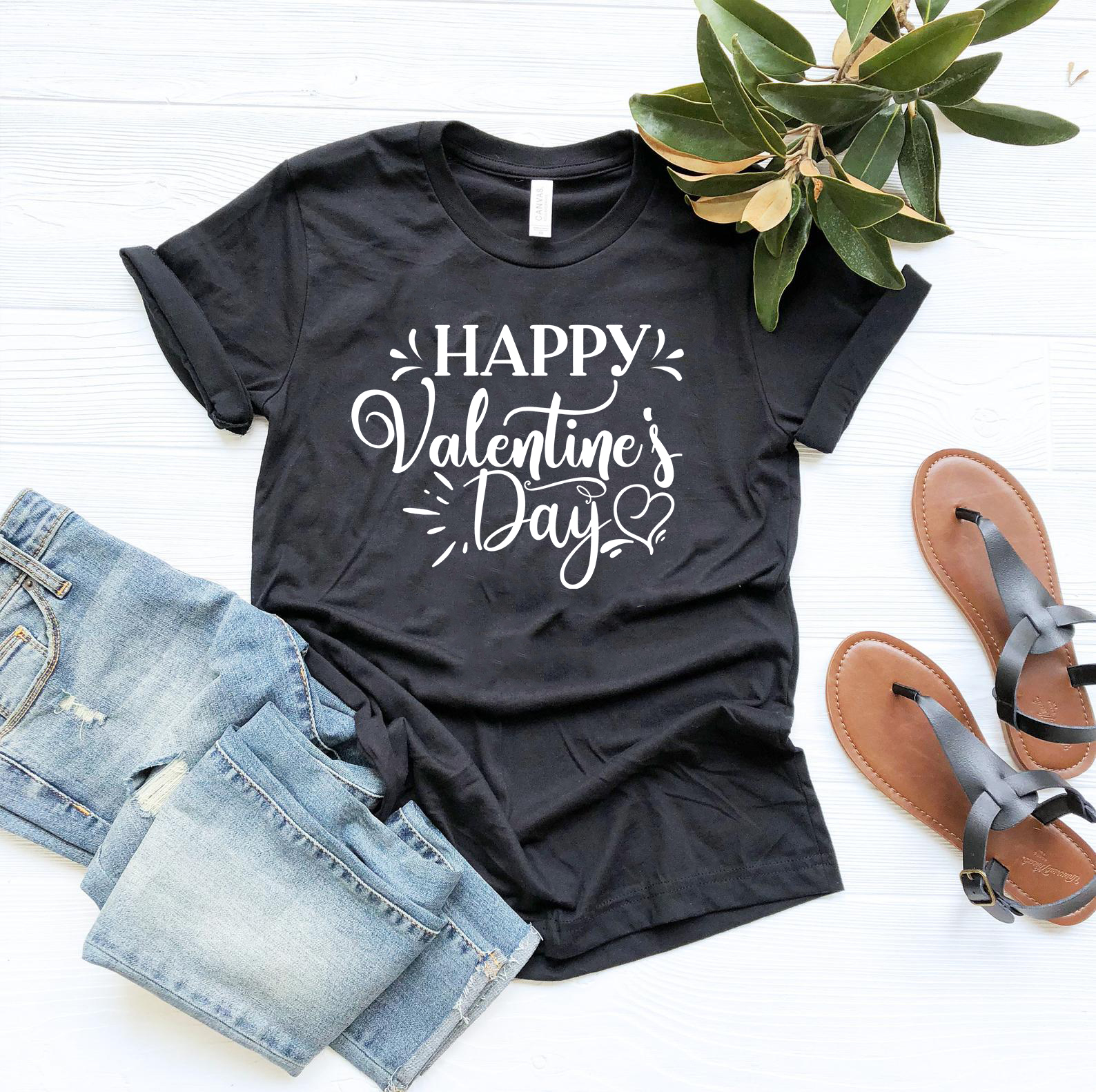 Happy Valentine Day Shirt in various colors, showcasing its soft fabric and stylish design.