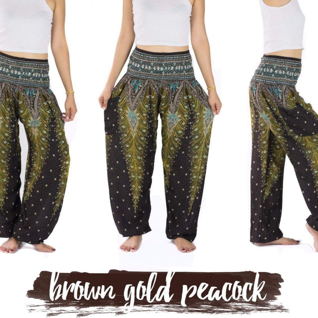 High waist tribal pant made from soft rayon, featuring an elasticated waistband and vibrant tribal print, perfect for yoga and casual wear.