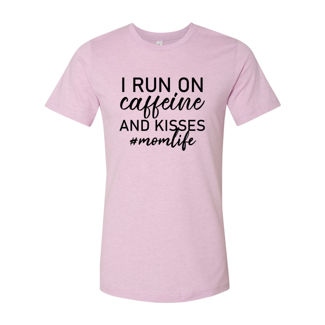 Unisex I Run On Caffeine And Kisses Shirt in various colors, showcasing a comfortable fit and stylish design.