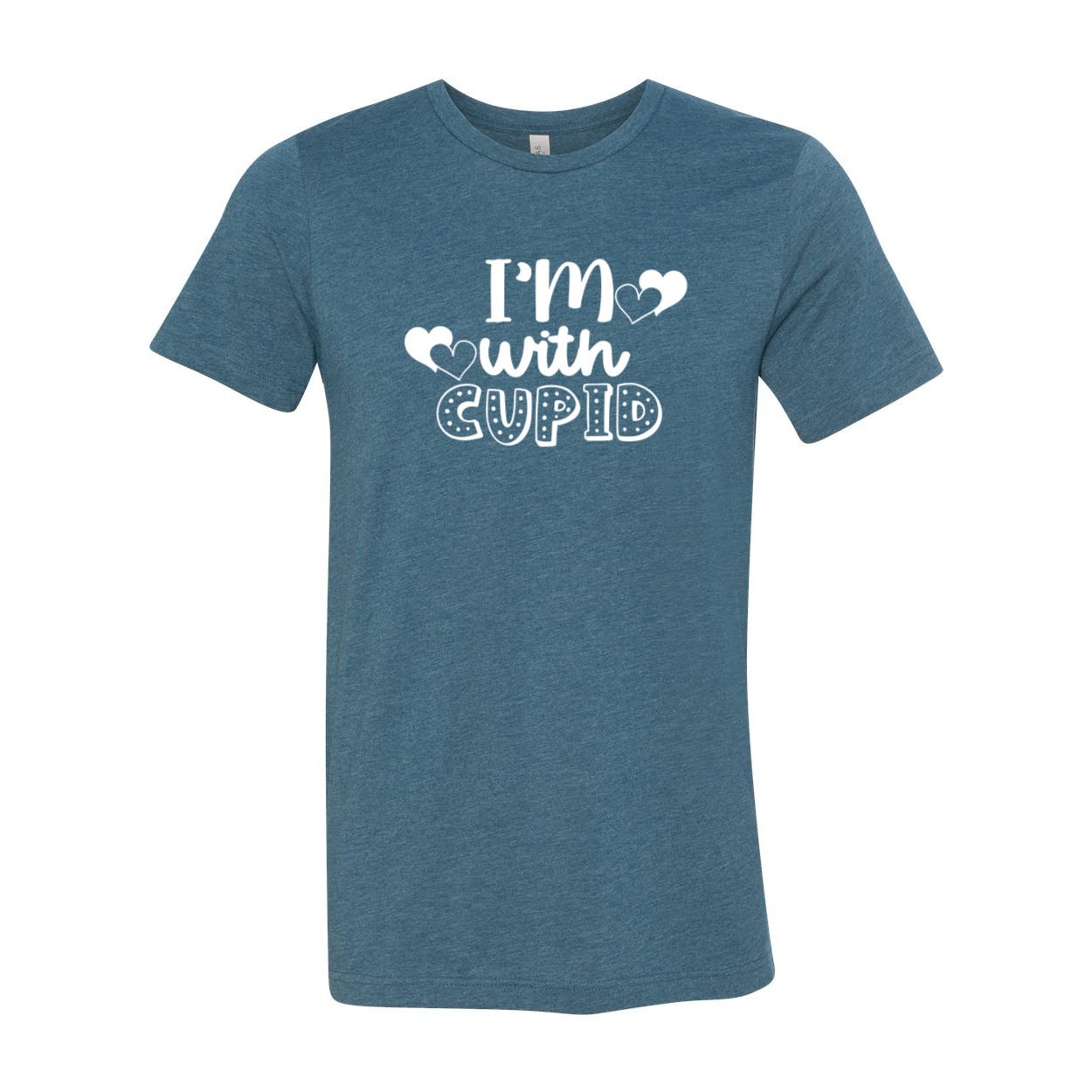 I'm With Cupid Shirt in various colors, showcasing its unisex design and comfortable fit.