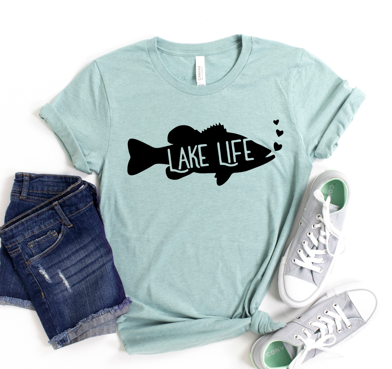 A classic unisex Lake Life T-shirt made from soft cotton, featuring a vibrant lake-themed design.