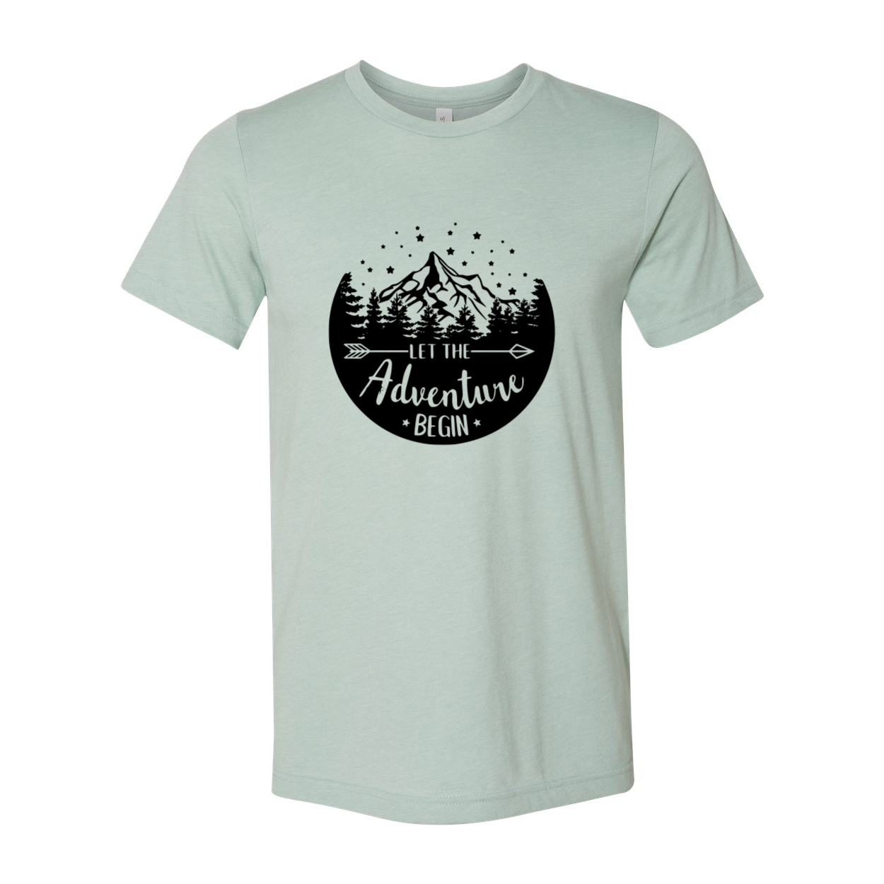 Unisex Let The Adventure Begin Shirt in various colors, showcasing its soft fabric and stylish design.