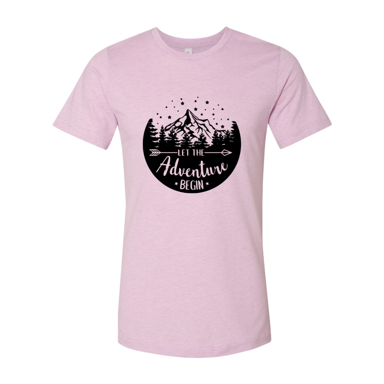 Unisex Let The Adventure Begin Shirt in various colors, showcasing its soft fabric and stylish design.