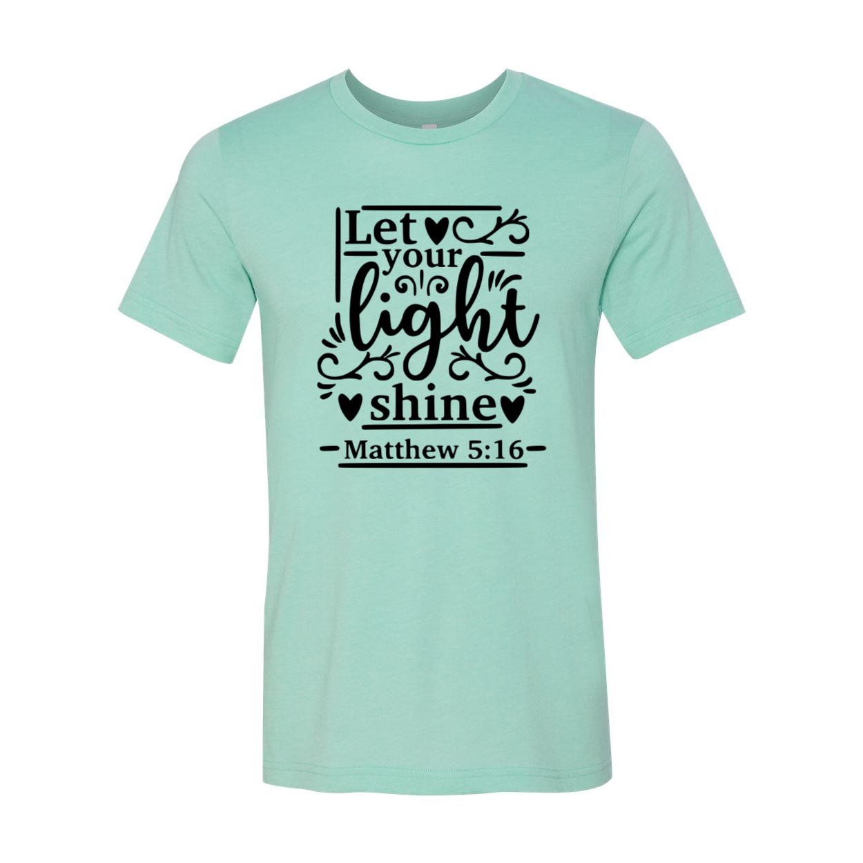 Let Your Light Shine Shirt in various colors, showcasing its soft fabric and modern fit.