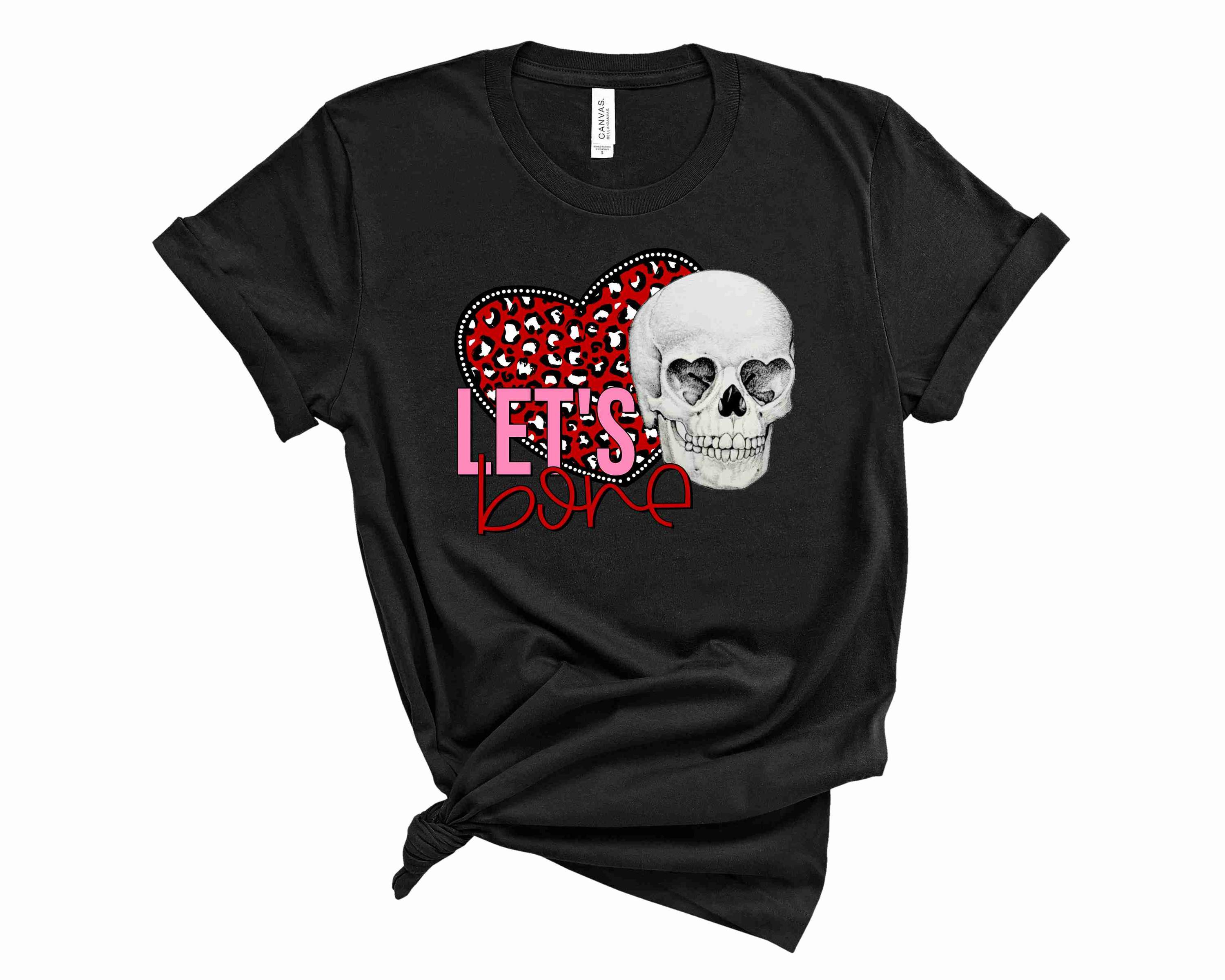 Lets Bone Graphic Tee featuring a playful design on a unisex t-shirt, perfect for casual wear.