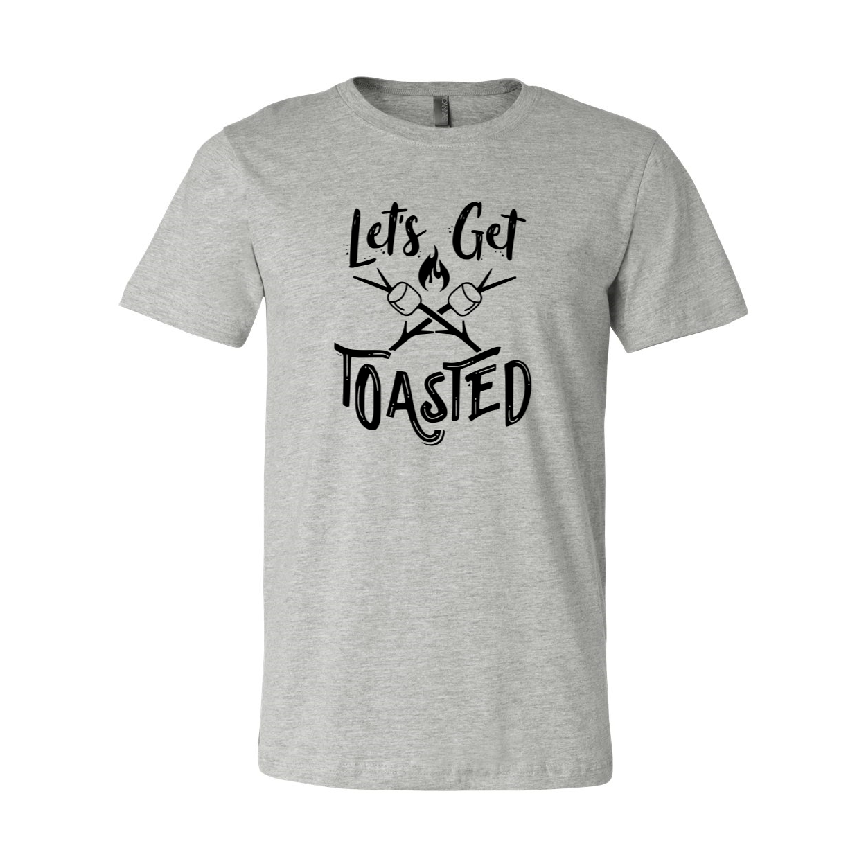 A unisex Lets Get Toasted Shirt in various colors, showcasing its soft fabric and stylish design.