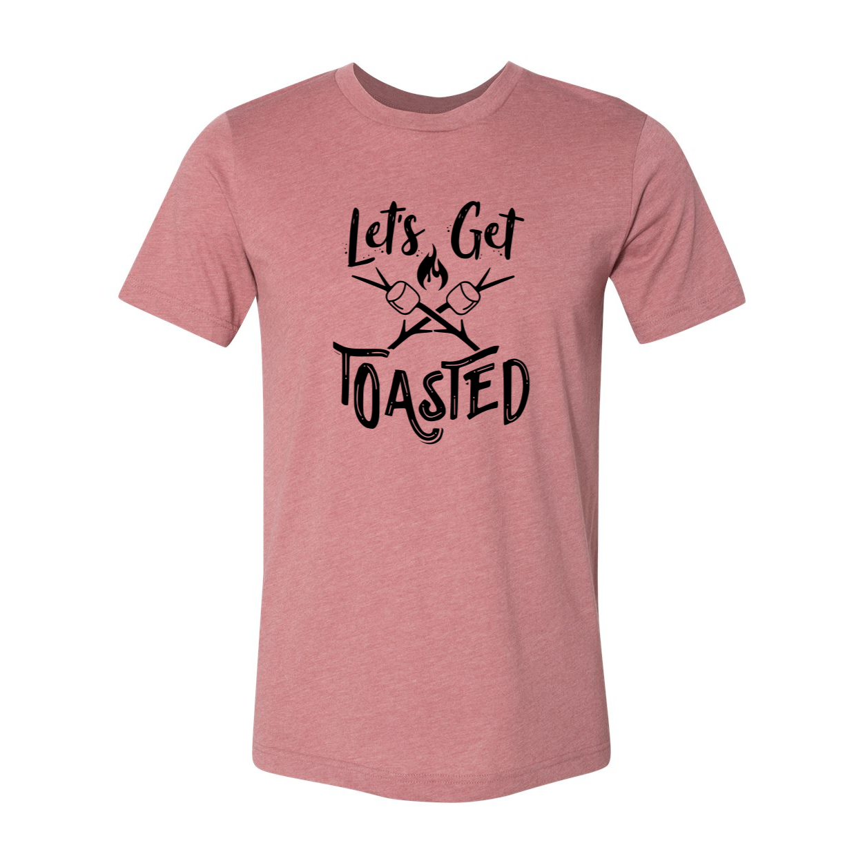 A unisex Lets Get Toasted Shirt in various colors, showcasing its soft fabric and stylish design.