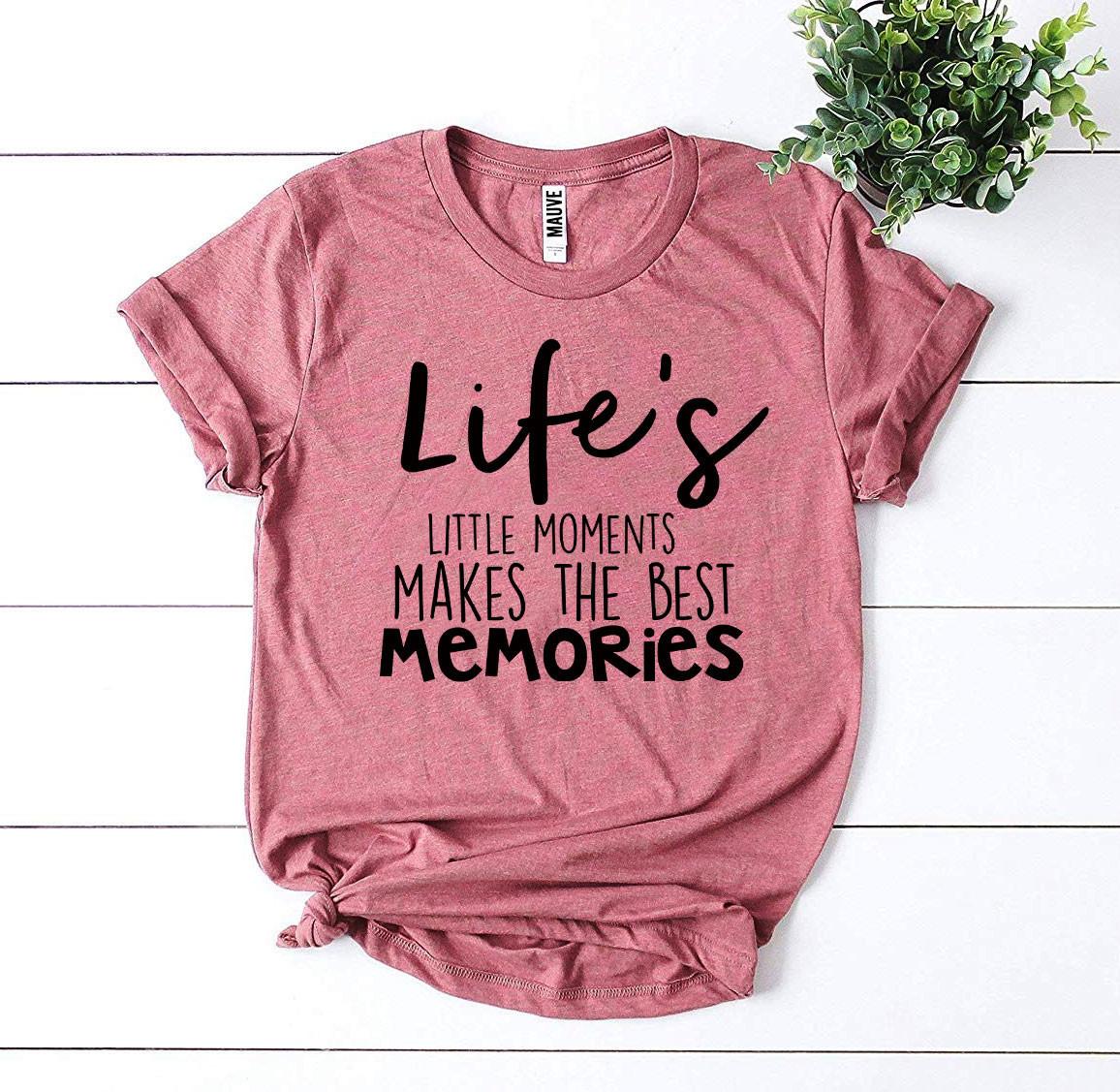 Life’s Little Moments T-shirt made of premium ring spun cotton, featuring a soft feel and comfortable retail fit, available in various sizes.
