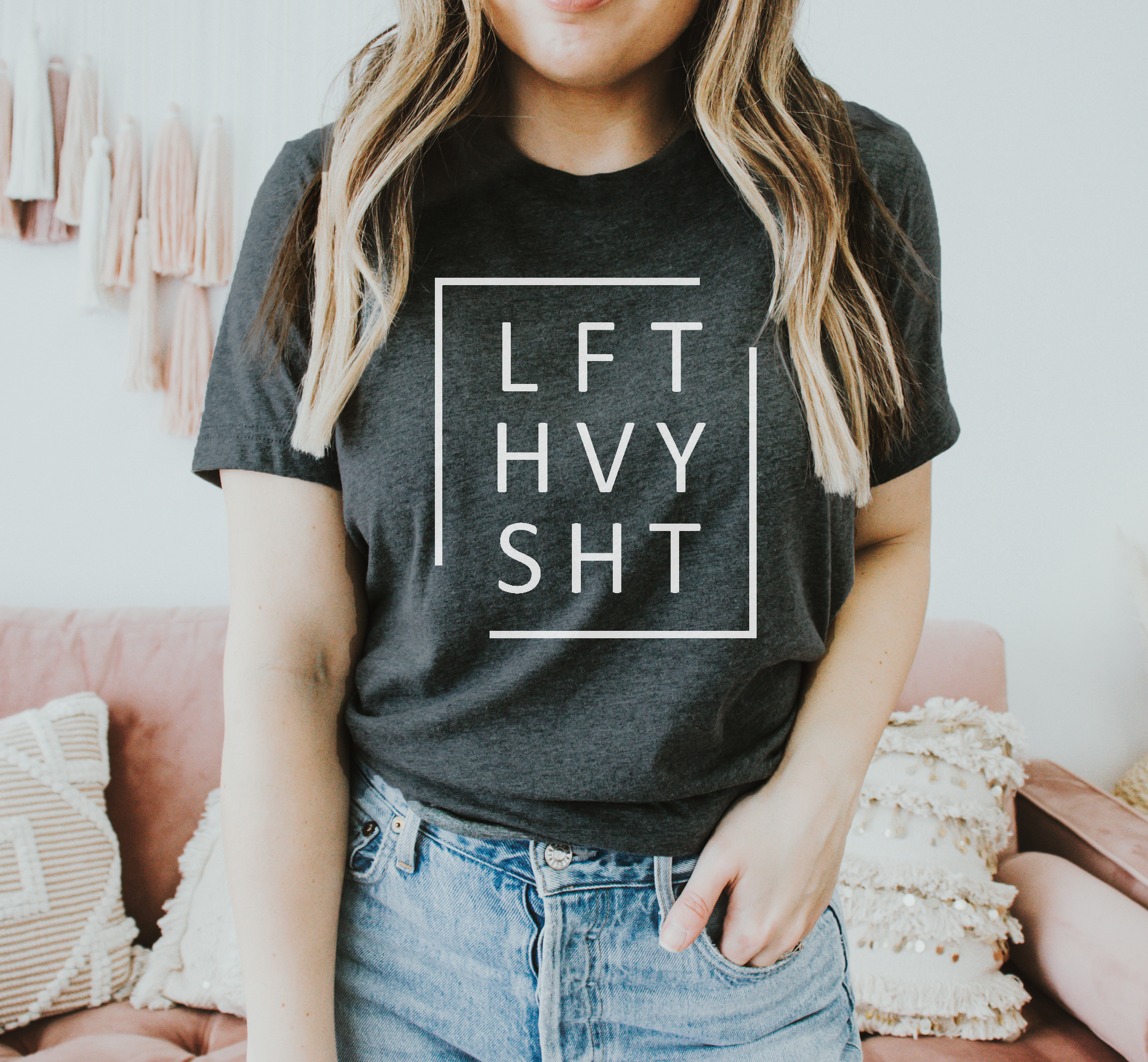 Lift Heavy Sht T-shirt made from premium ring spun cotton, featuring a striking flex print design, available in various sizes.