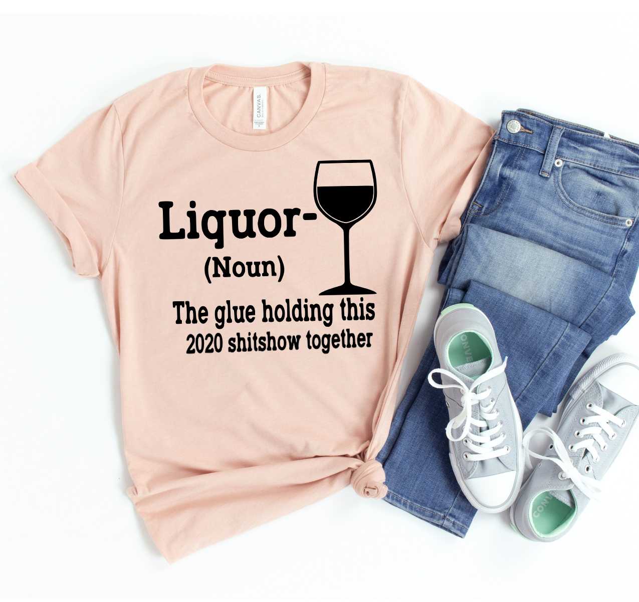 A classic unisex Liquor T-shirt made from soft airlume cotton, available in various sizes.
