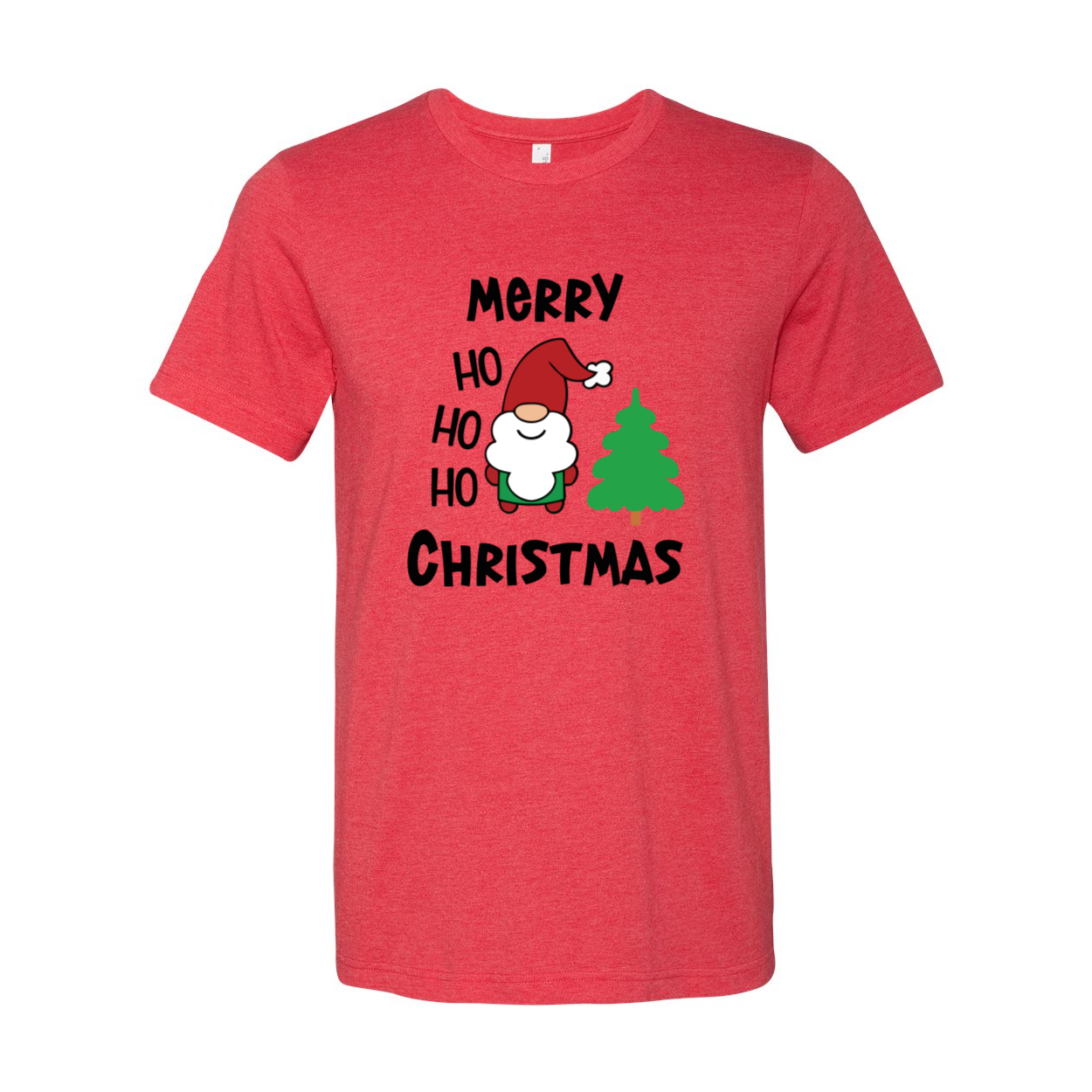 Merry Ho Ho Ho Christmas Shirt displayed in various colors, showcasing its festive design and comfortable fit.