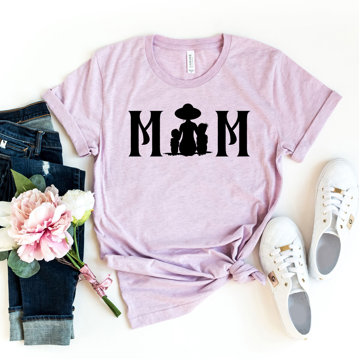 A stylish unisex Mom Shirt made from soft ring spun cotton, available in multiple colors and sizes, featuring a classic crew neck and short sleeves.
