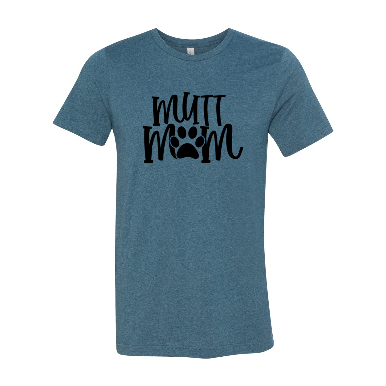 Mutt Mom Shirt in various colors, showcasing a comfortable unisex design with a crew neck and short sleeves.