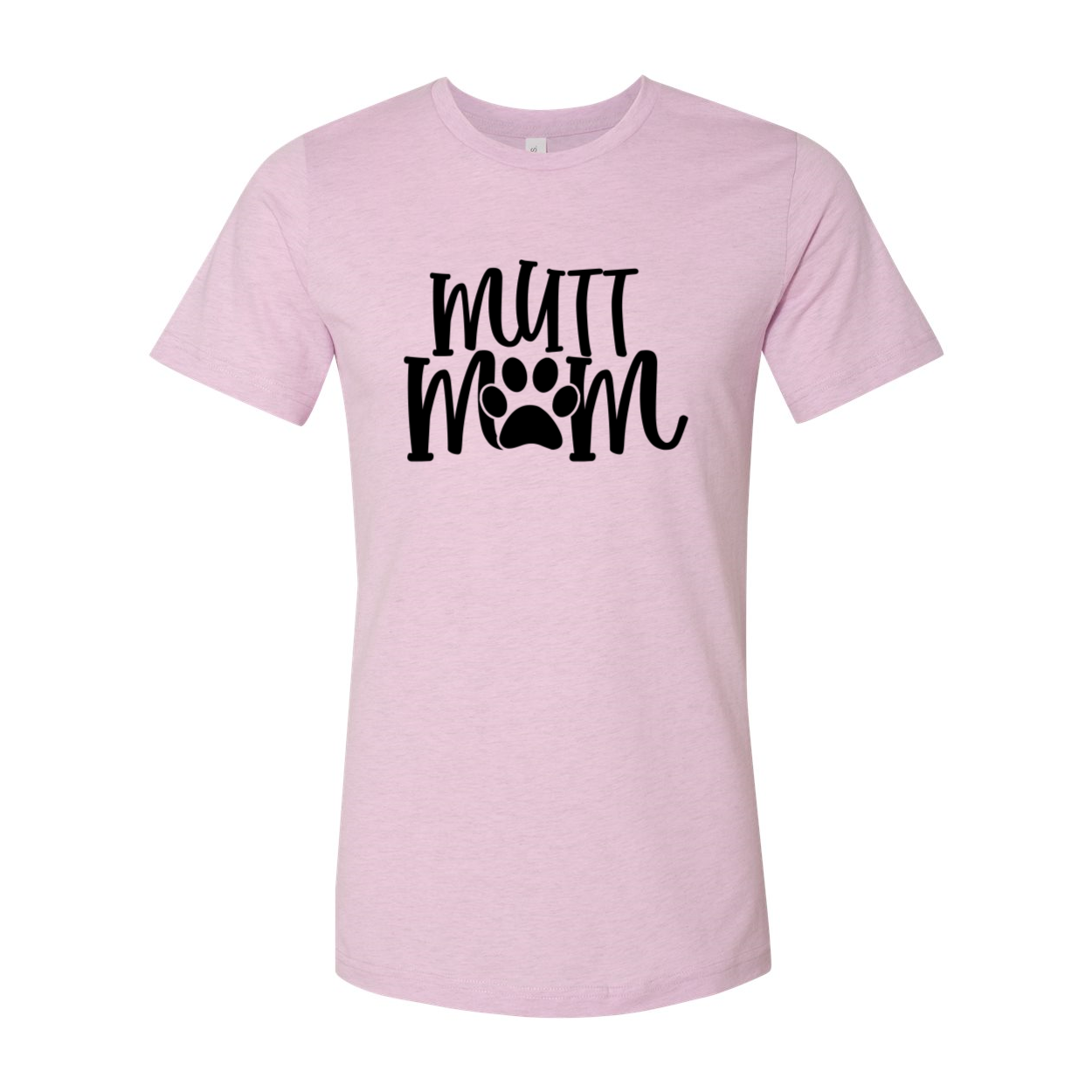 Mutt Mom Shirt in various colors, showcasing a comfortable unisex design with a crew neck and short sleeves.