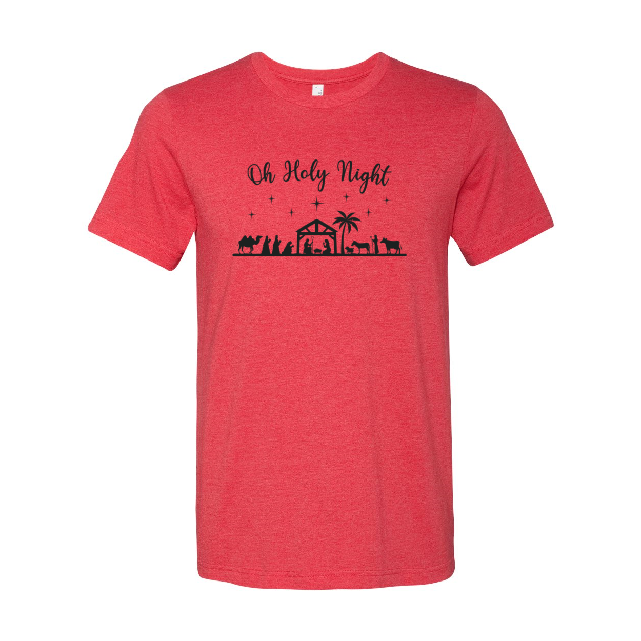 Oh Holy Night Shirt displayed in various colors, showcasing its comfortable fit and high-quality print.