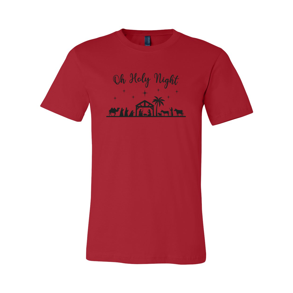 Oh Holy Night Shirt displayed in various colors, showcasing its comfortable fit and high-quality print.