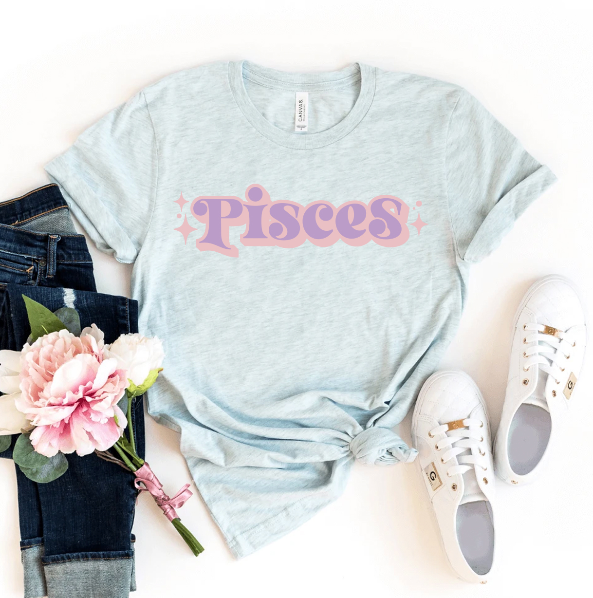 Pisces Star Sign T-shirt made of premium ring spun cotton with a stylish design and comfortable fit.