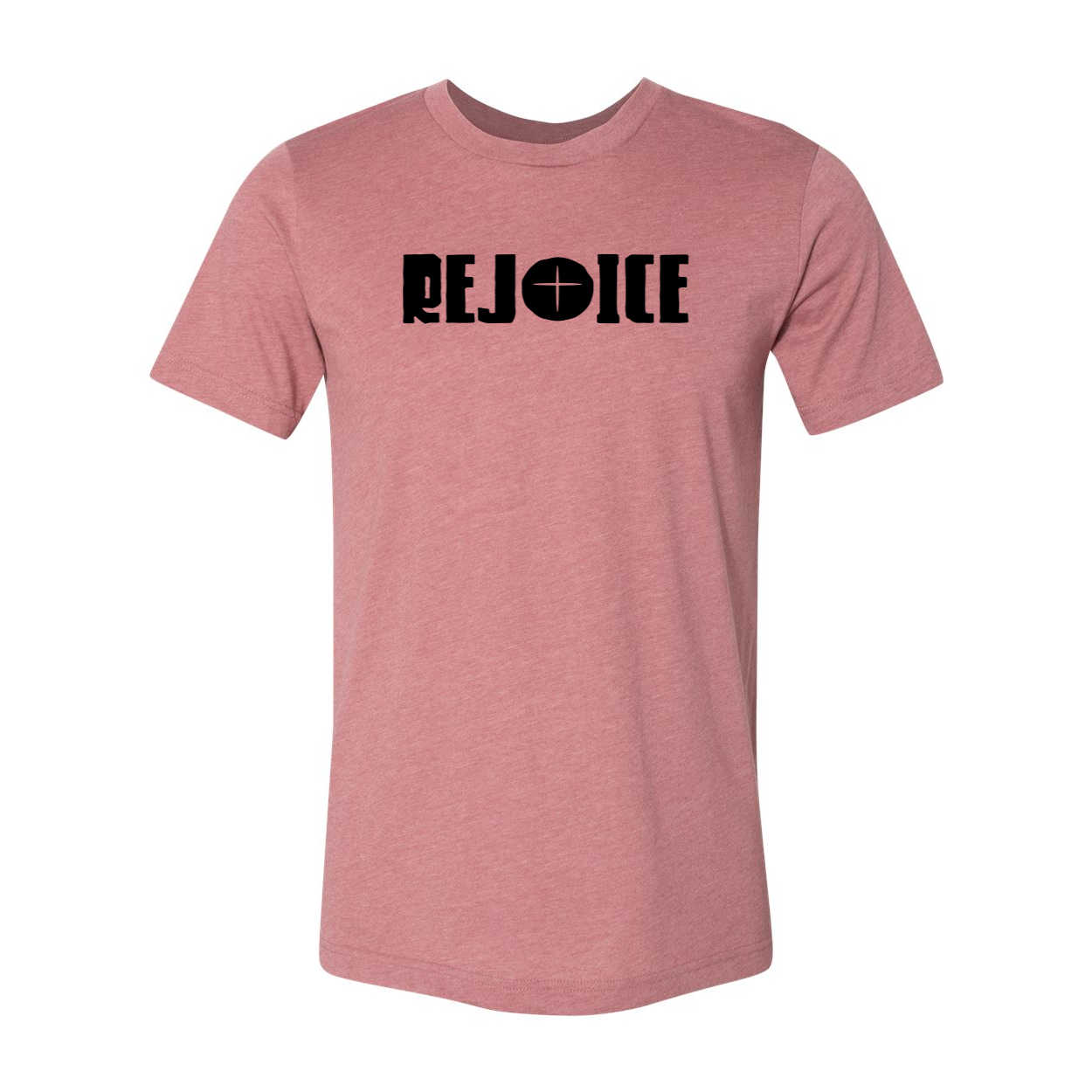 Rejoice Unisex T-shirt in various colors, showcasing its soft fabric and stylish design.