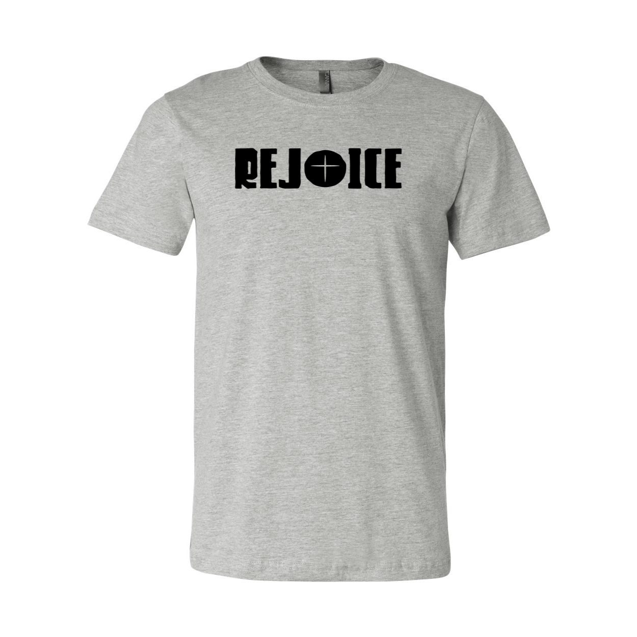 Rejoice Unisex T-shirt in various colors, showcasing its soft fabric and stylish design.