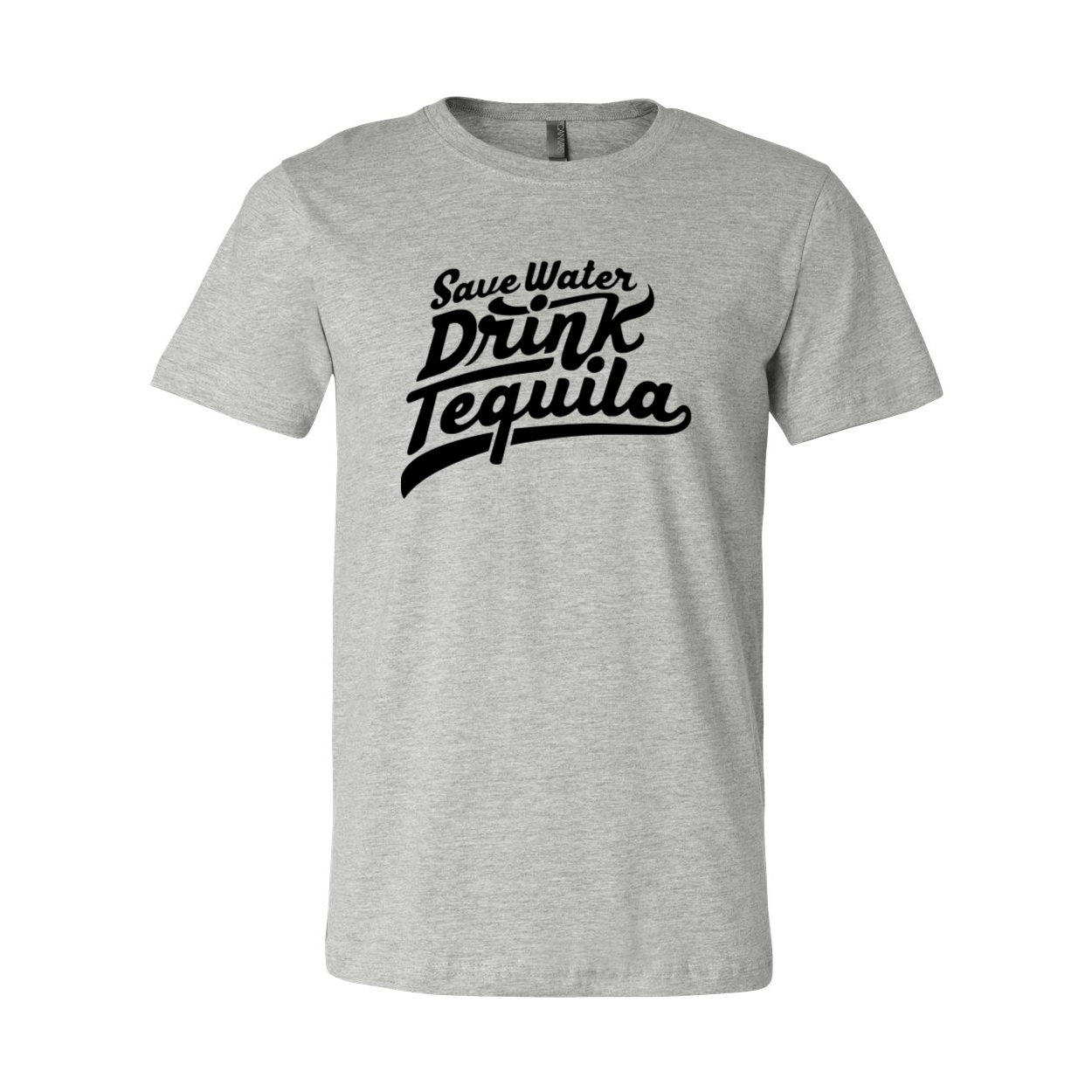 A stylish unisex Save Water Drink Tequila Shirt in various colors, made from soft ring spun cotton, featuring a humorous print.