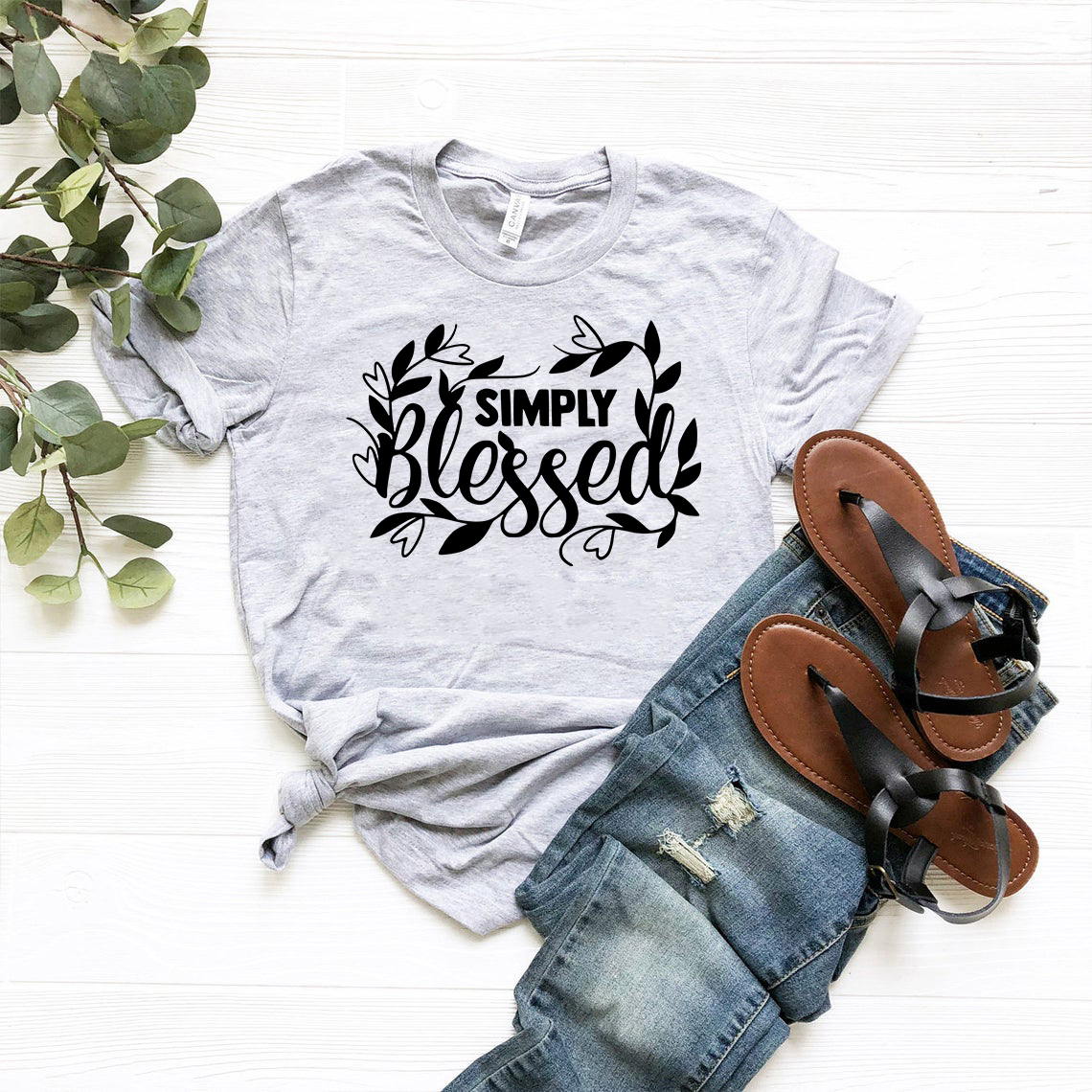 Simply Blessed Shirt in various colors, showcasing its comfortable fabric and stylish design.