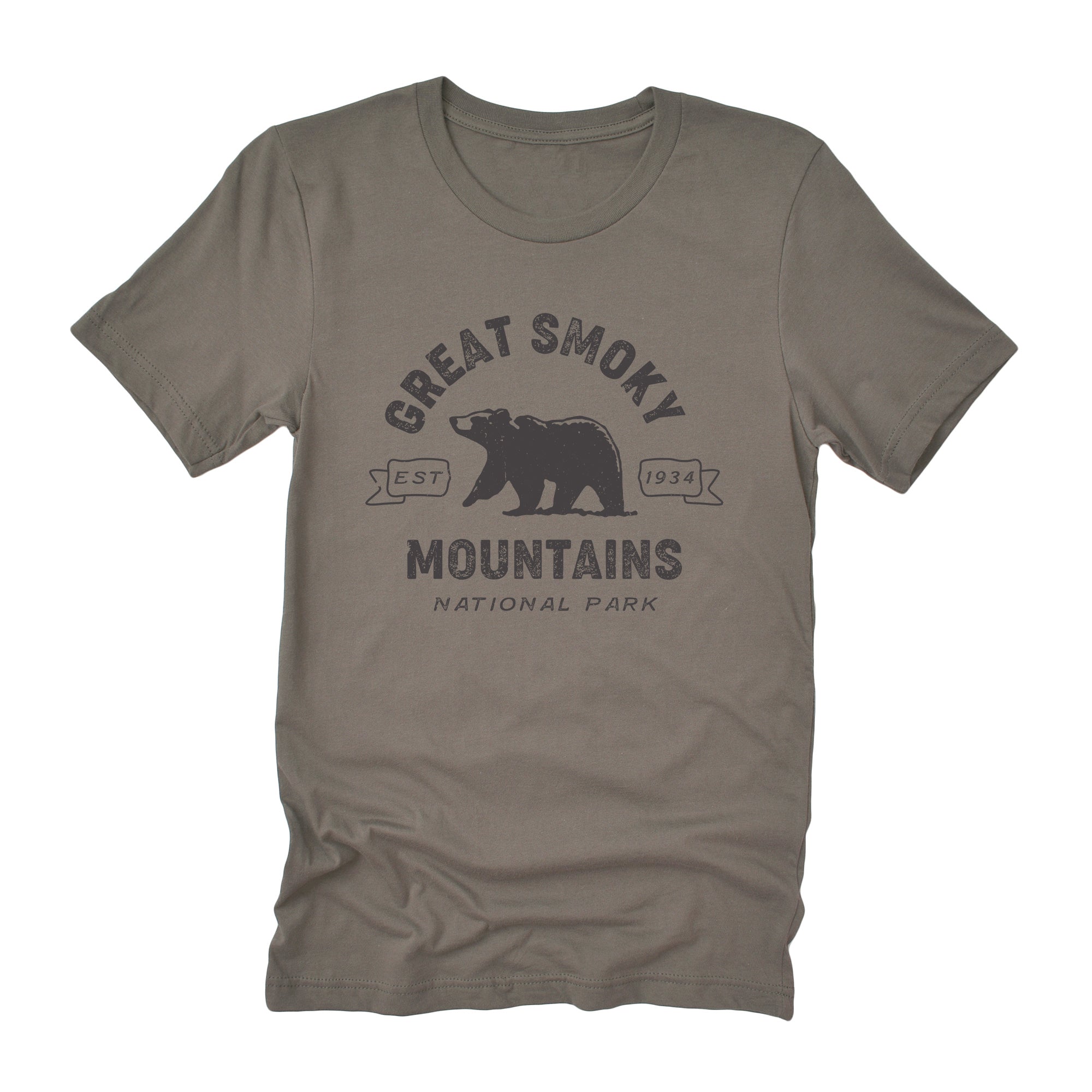 Soft, relaxed fit Smoky Mountains National Park t-shirt in a casual distressed design, made from 100% combed cotton.