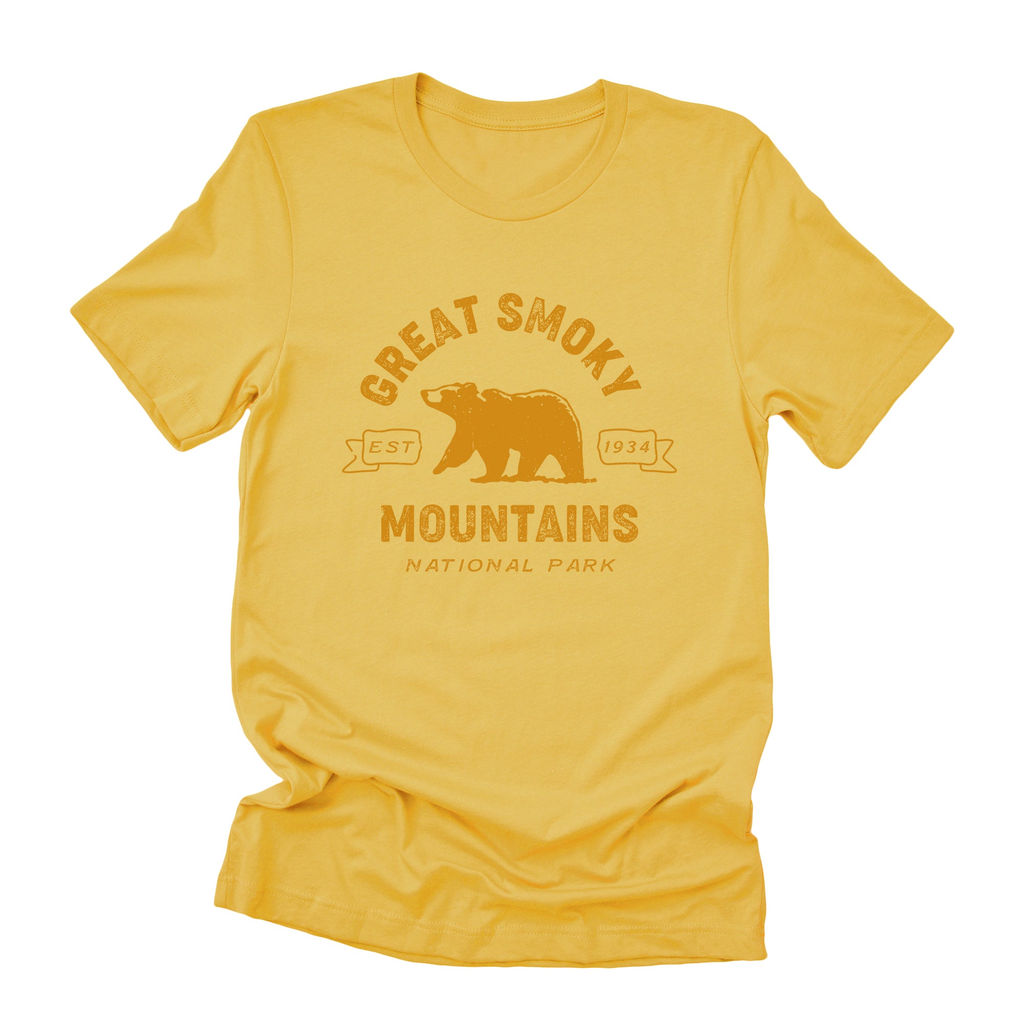 Soft, relaxed fit Smoky Mountains National Park t-shirt in a casual distressed design, made from 100% combed cotton.