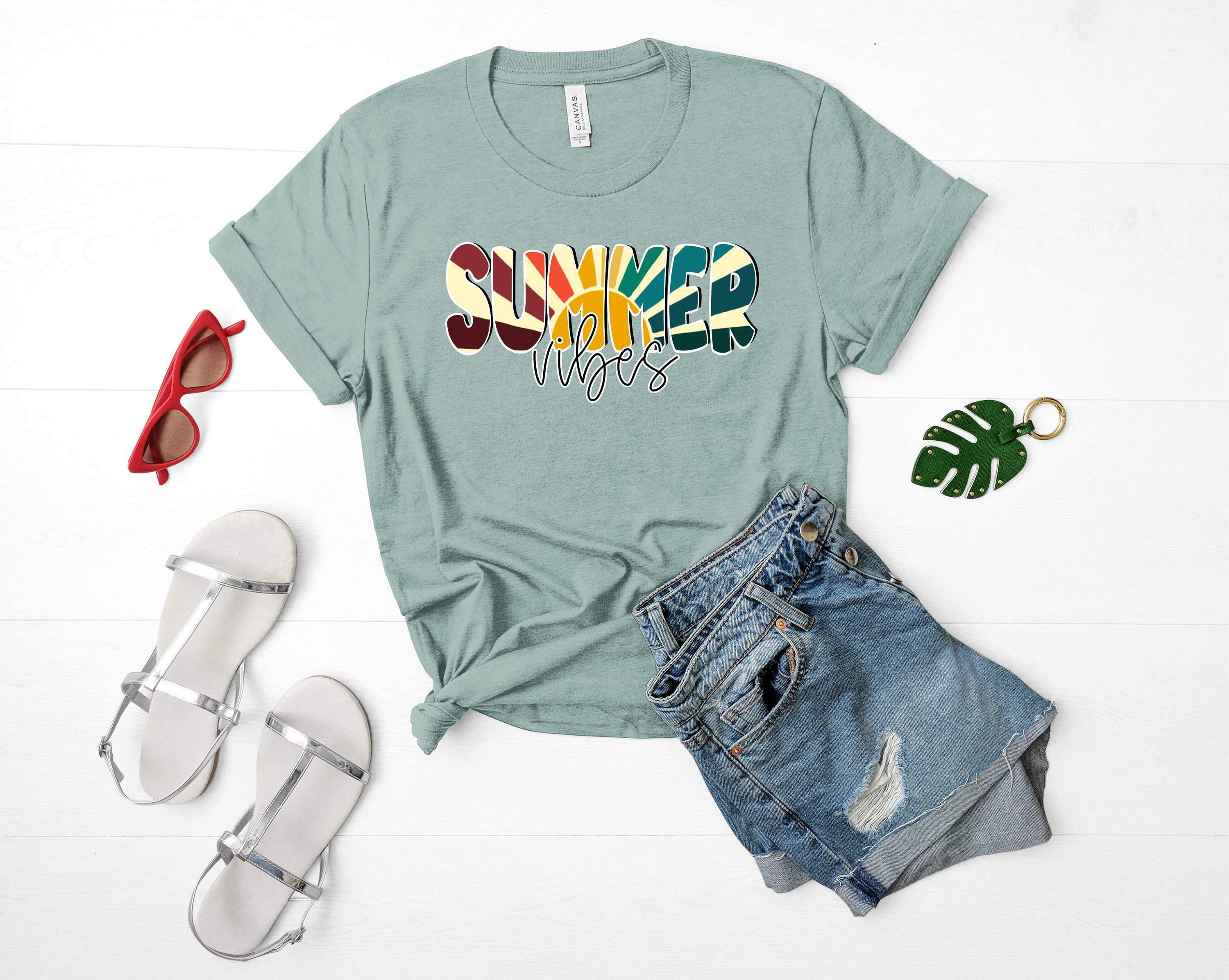 A vibrant unisex graphic tee featuring a summer-themed design, perfect for casual wear.