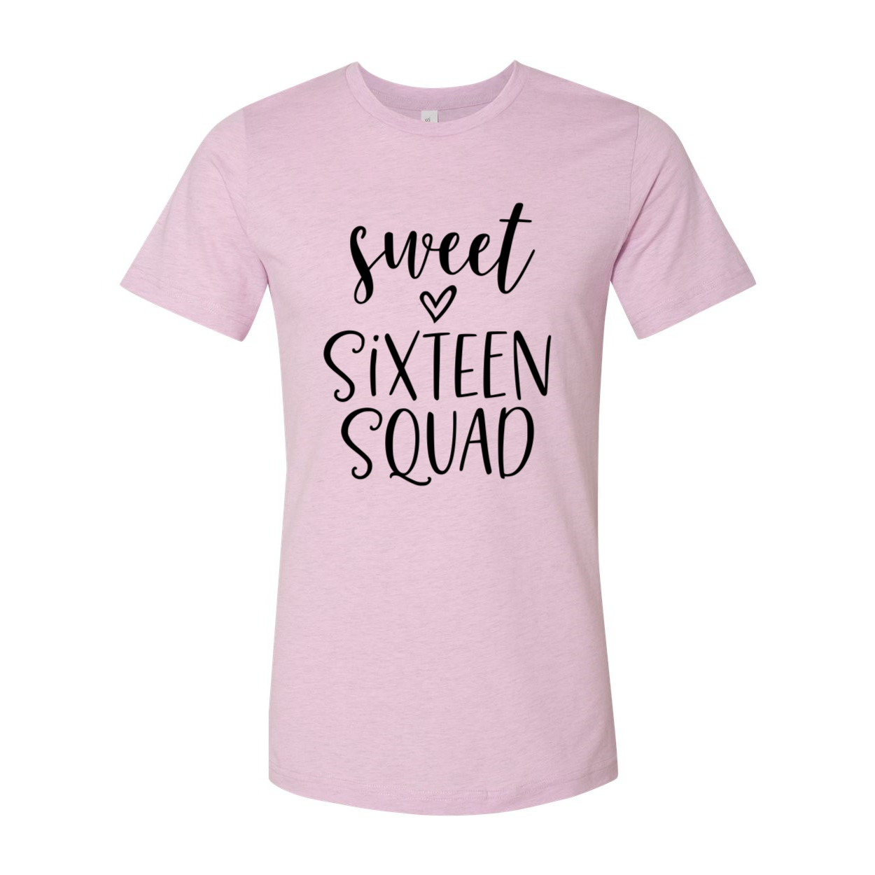 Sweet Sixteen Squad Unisex T-shirt in various colors, showcasing its comfortable fit and high-quality print.