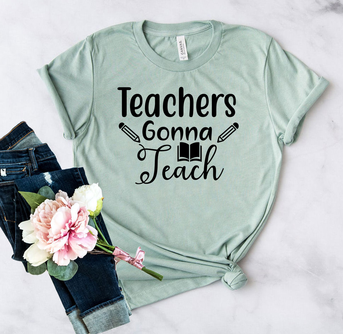 A comfortable unisex Teachers Gonna Teach Shirt made from soft ring spun cotton, available in various colors and sizes.
