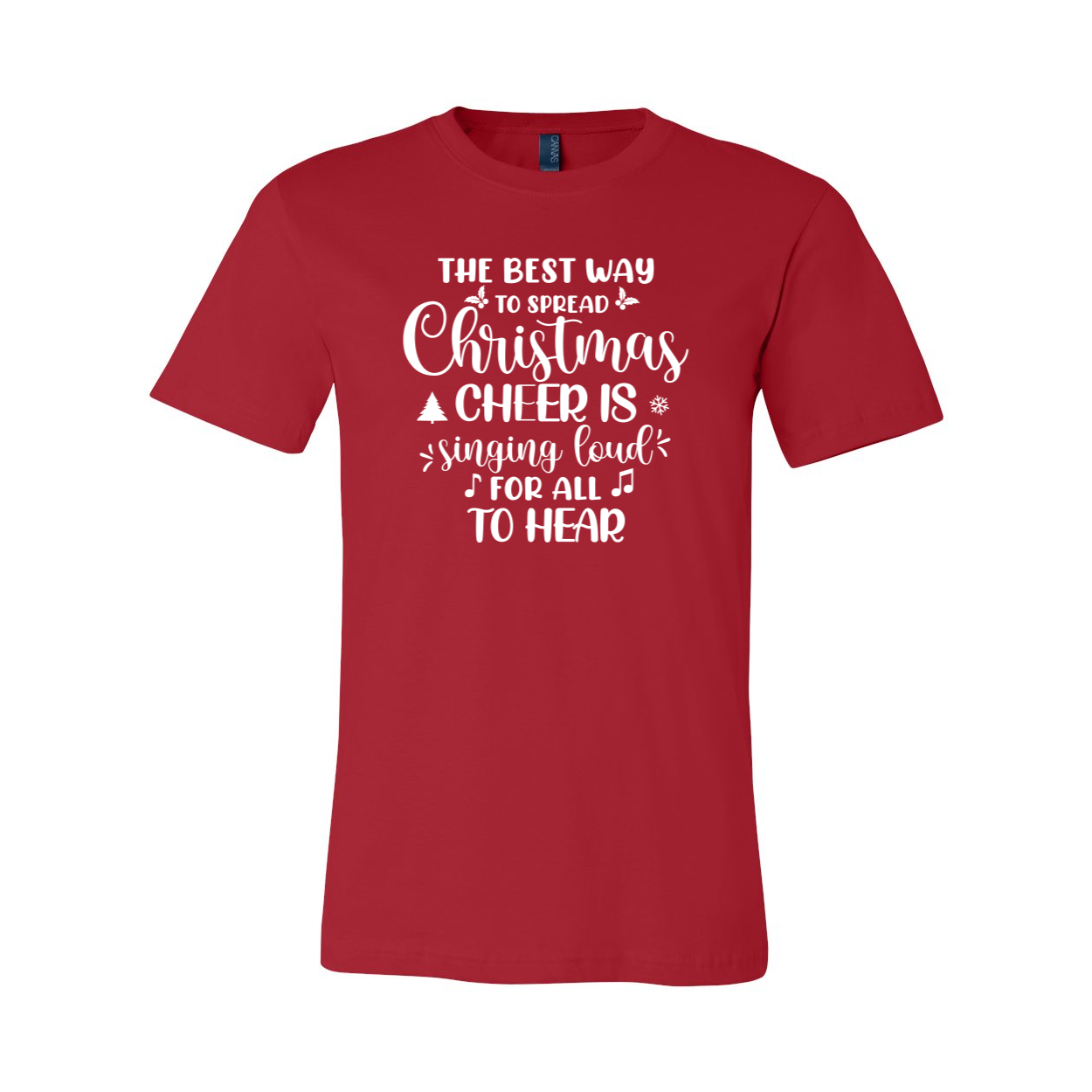 A festive unisex Christmas shirt in various colors, showcasing a comfortable crew neck design and high-quality print.