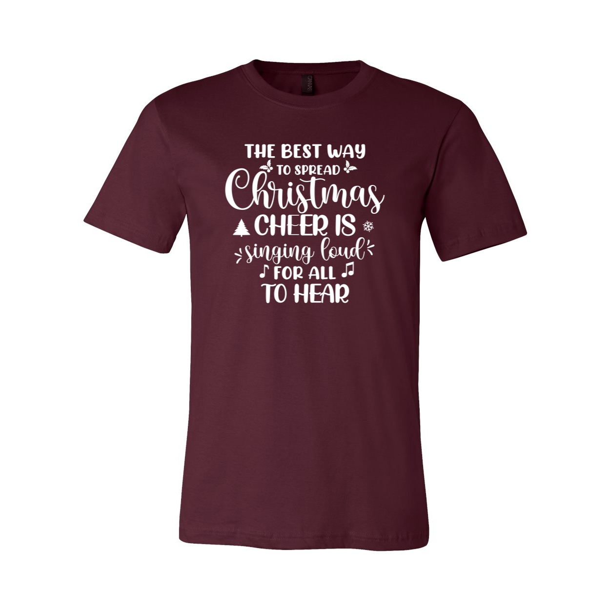 A festive unisex Christmas shirt in various colors, showcasing a comfortable crew neck design and high-quality print.