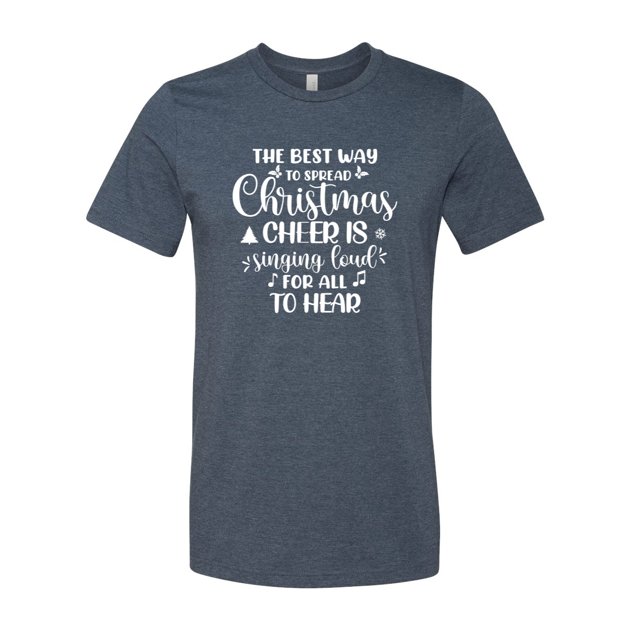 A festive unisex Christmas shirt in various colors, showcasing a comfortable crew neck design and high-quality print.