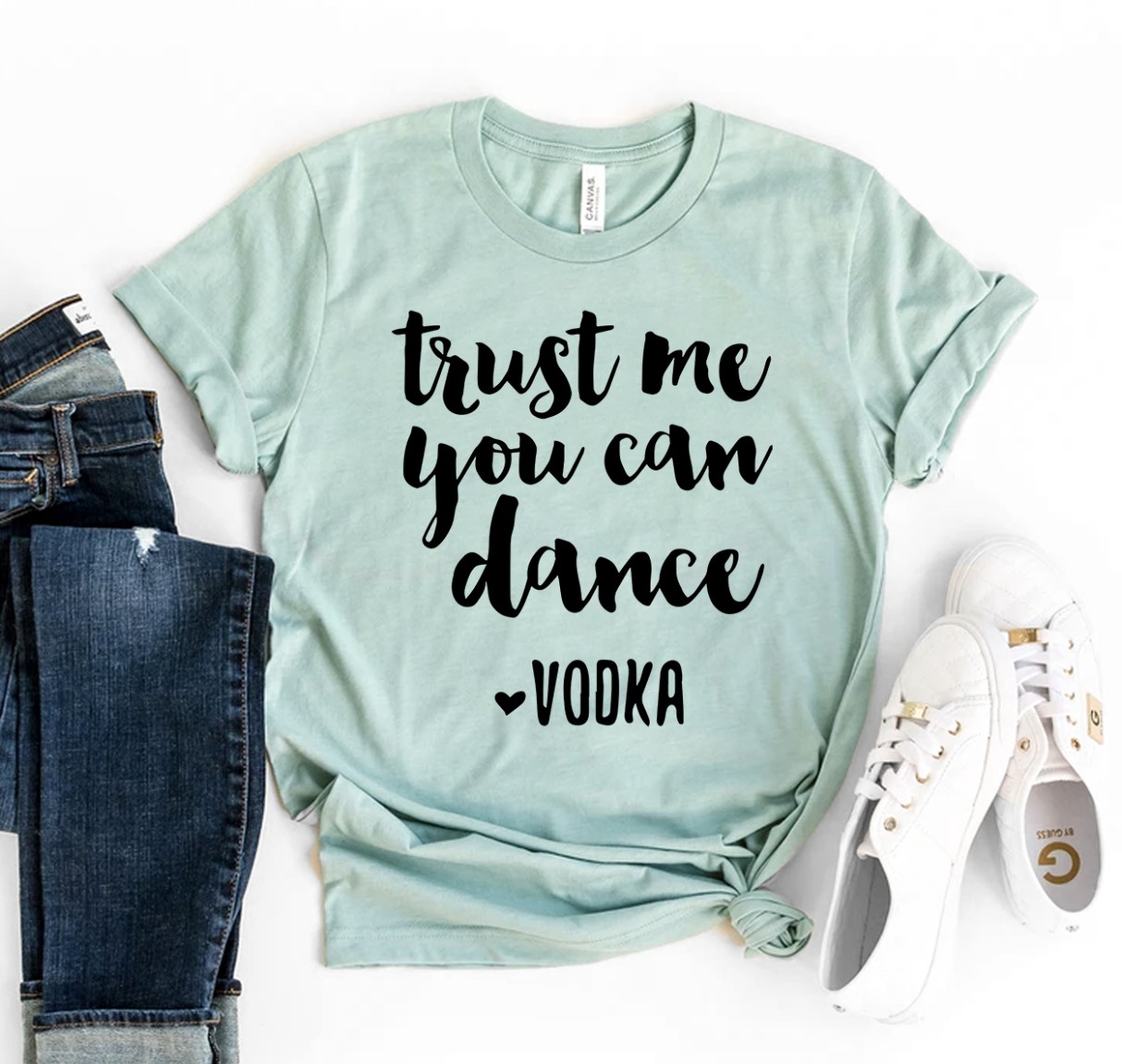 Trust Me You Can Dance Vodka T-shirt made of premium ring spun cotton with a stylish print.