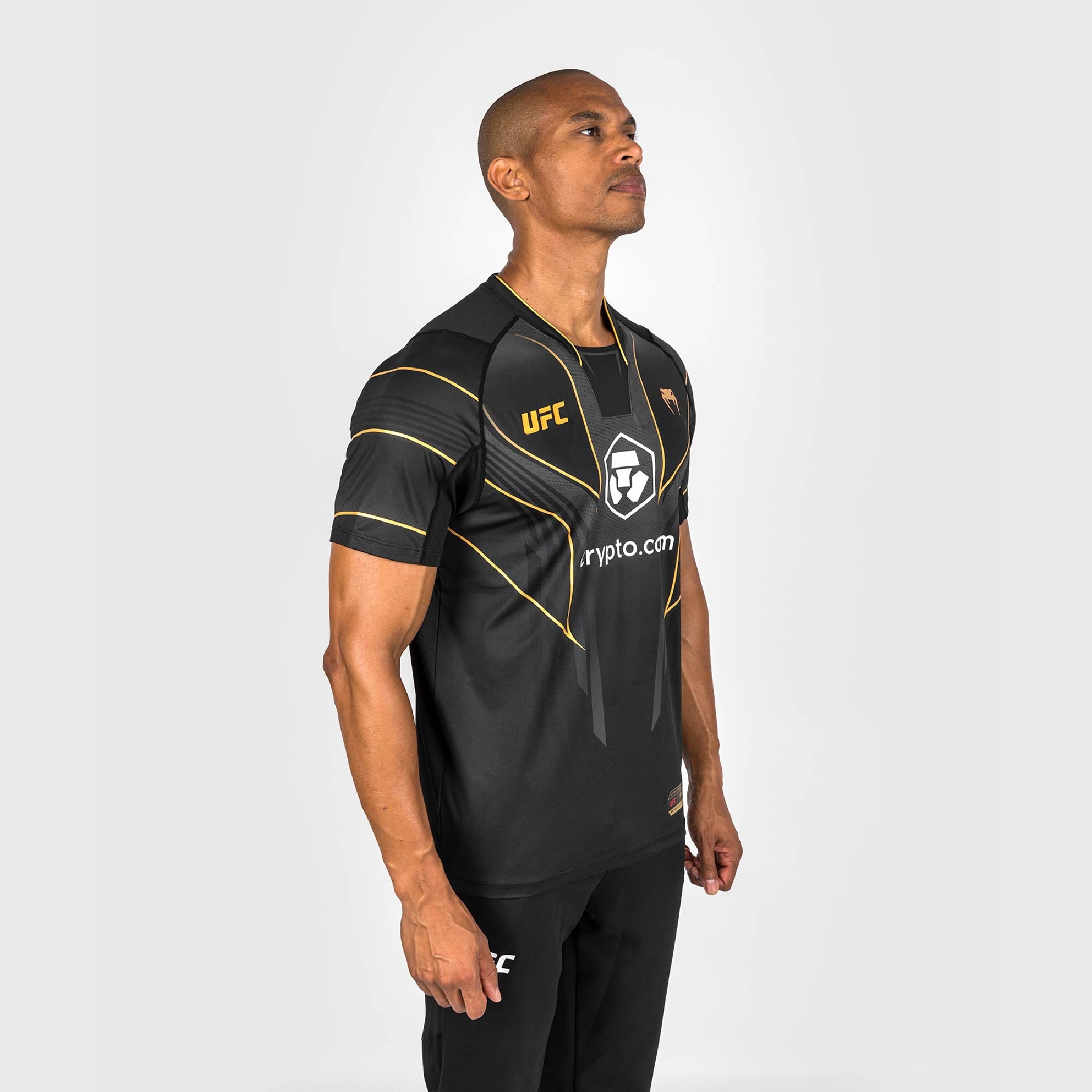 UFC VENUM Alexandre Pantoja Authentic Fight Night 2.0 Men’s Walkout jersey featuring a retro-style collar and sublimated graphics.