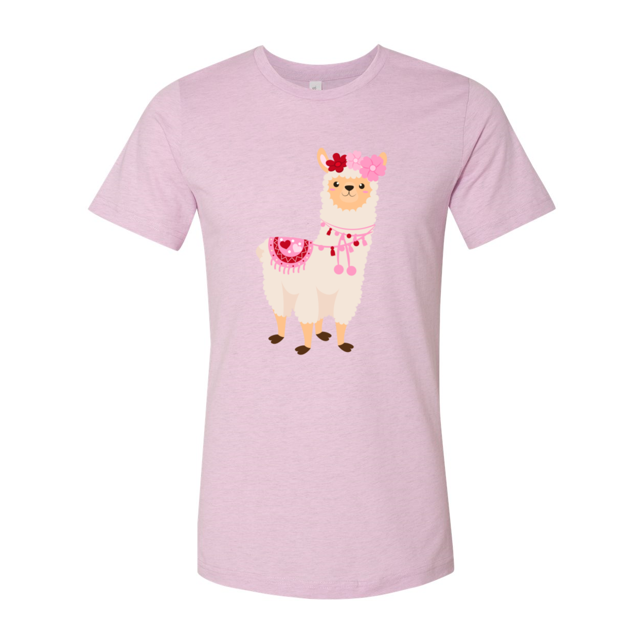 VAL0126 Valentine Llamas Shirt featuring a playful llama design, crafted from soft ring spun cotton, available in various colors.