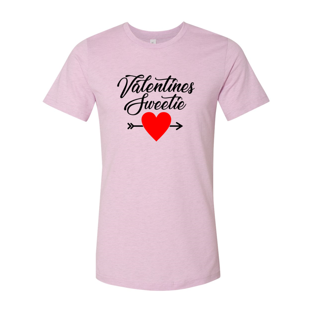 Valentines Sweetie Shirt in various colors, showcasing its unisex design and soft fabric.