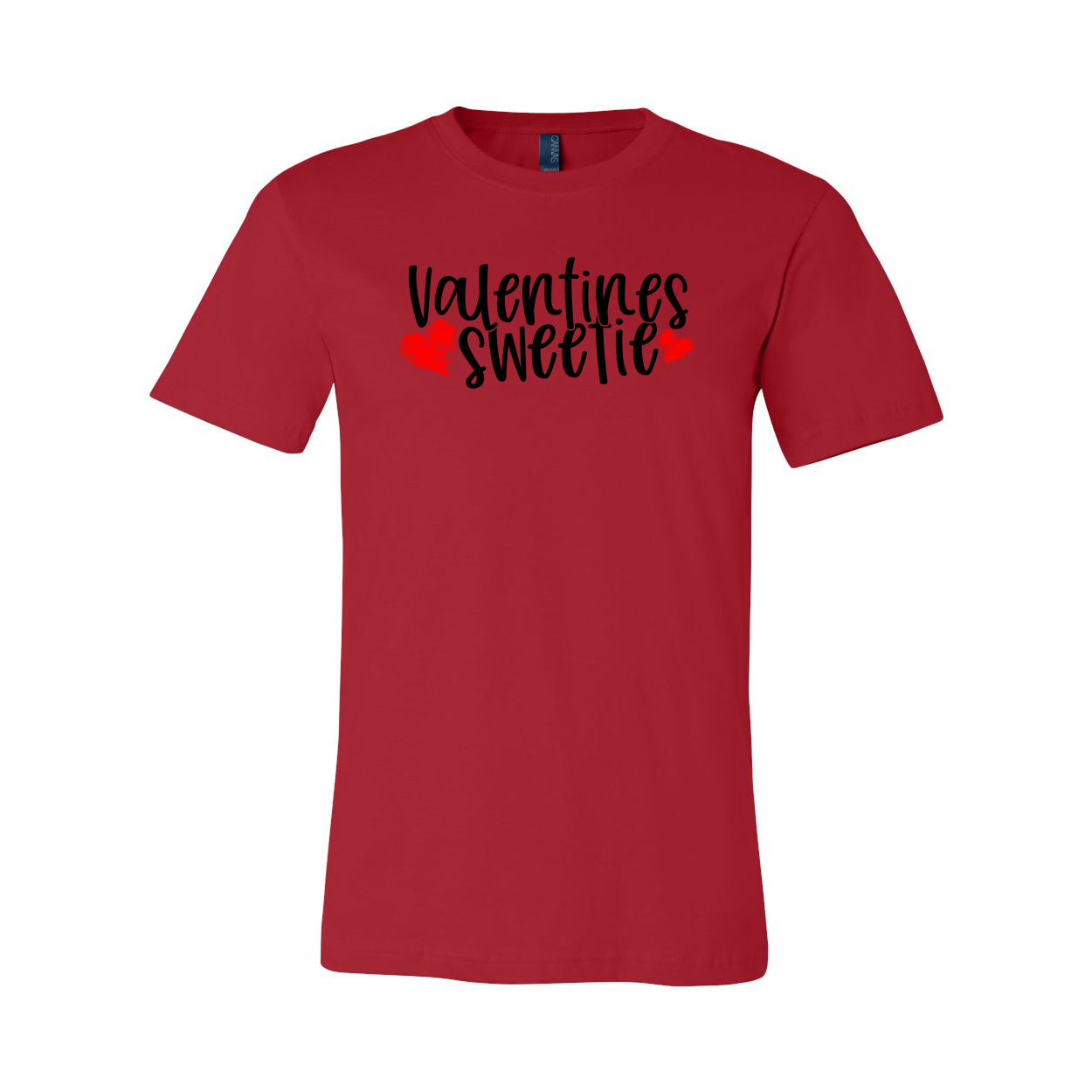 Valentines Sweetie Shirt in various colors, showcasing its soft fabric and stylish design.