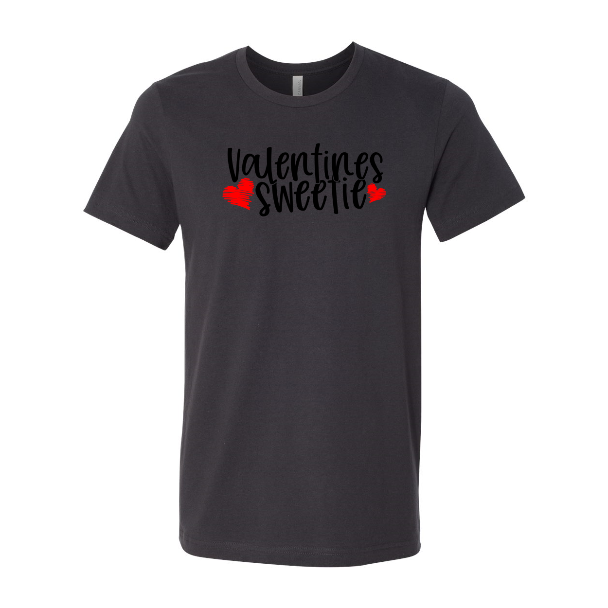 Valentines Sweetie Shirt in various colors, showcasing its soft fabric and stylish design.