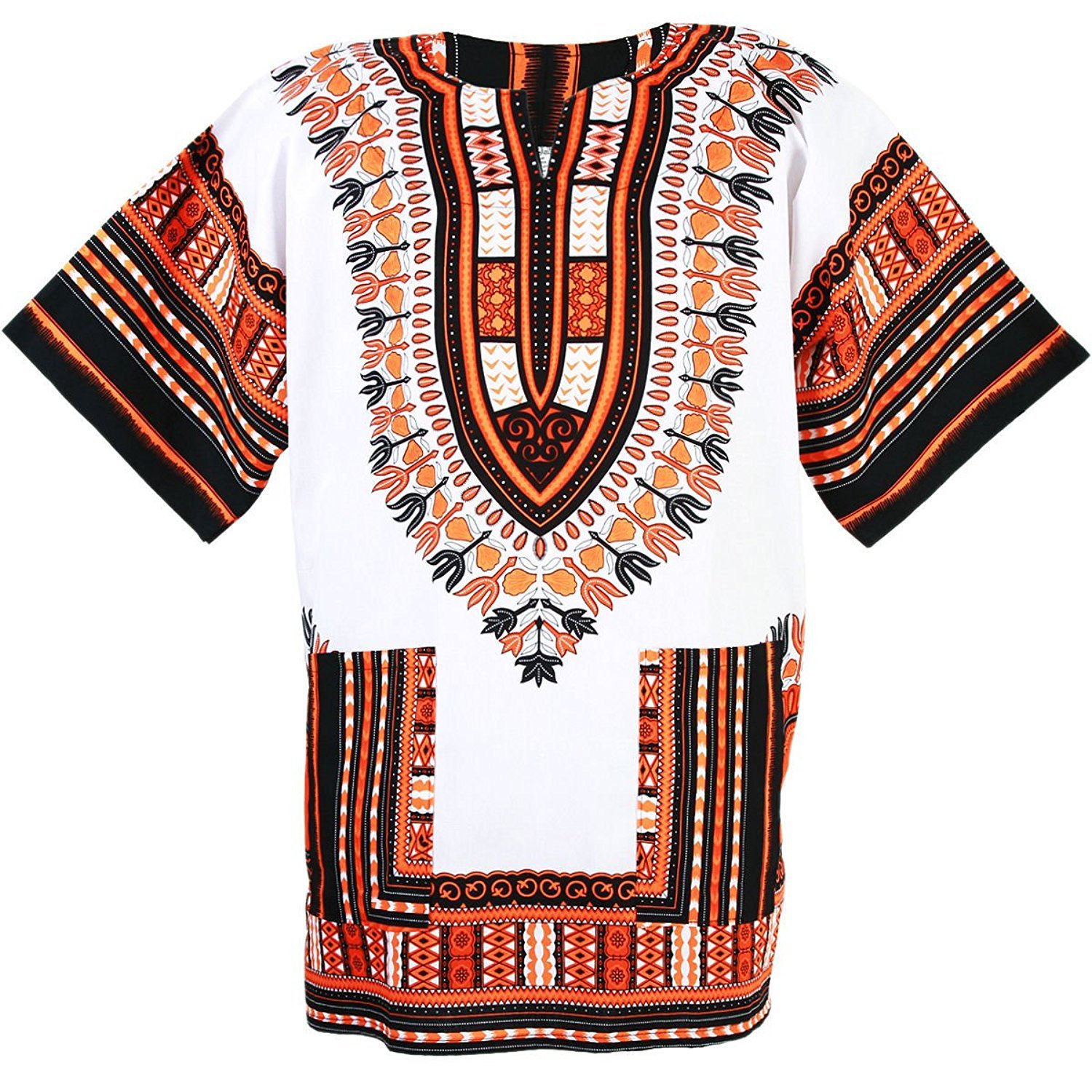Women African Dashiki Shirt made of 100% cotton featuring vibrant colors and unique patterns, suitable for all body types.