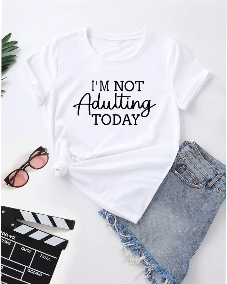 Women's Premium Cotton Printed T-Shirt in white, featuring a stylish print and soft fabric, perfect for casual wear.