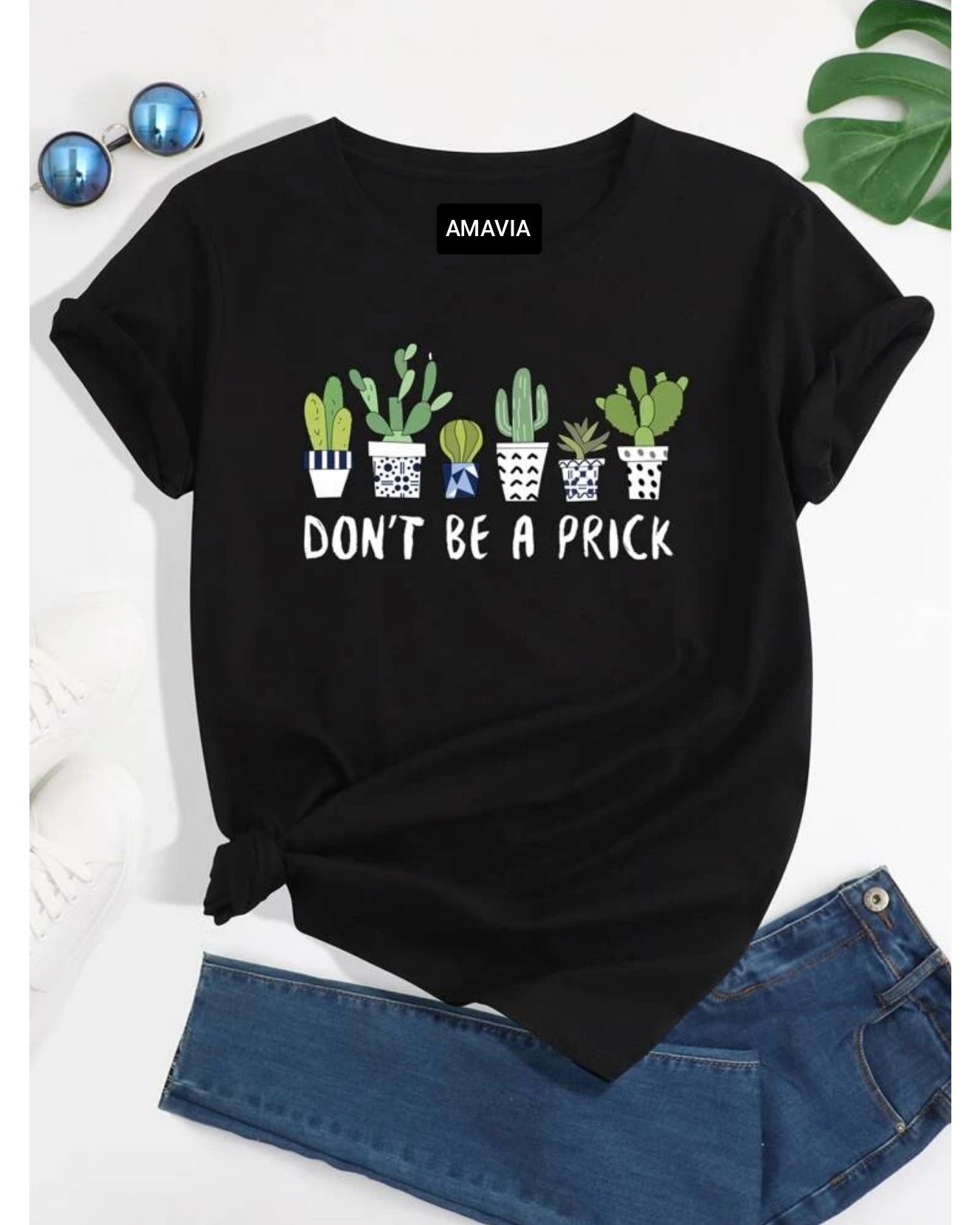 Womens Premium Cotton Printed T-Shirt in Black with stylish print design, showcasing its soft fabric and comfortable fit.