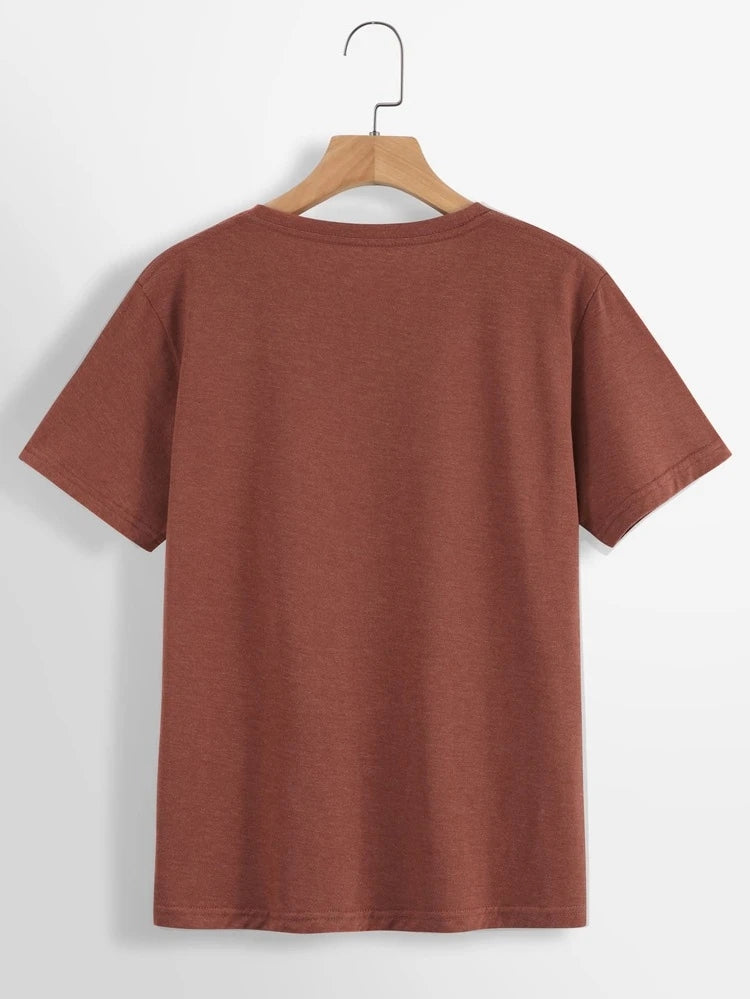 Women's Premium Cotton Printed T-Shirt in brown, featuring a stylish print and soft fabric, perfect for casual wear.