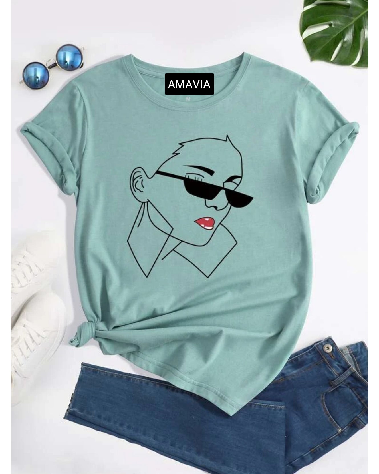 Women's Premium Cotton Printed T-Shirt featuring stylish prints and soft fabric, perfect for casual wear.