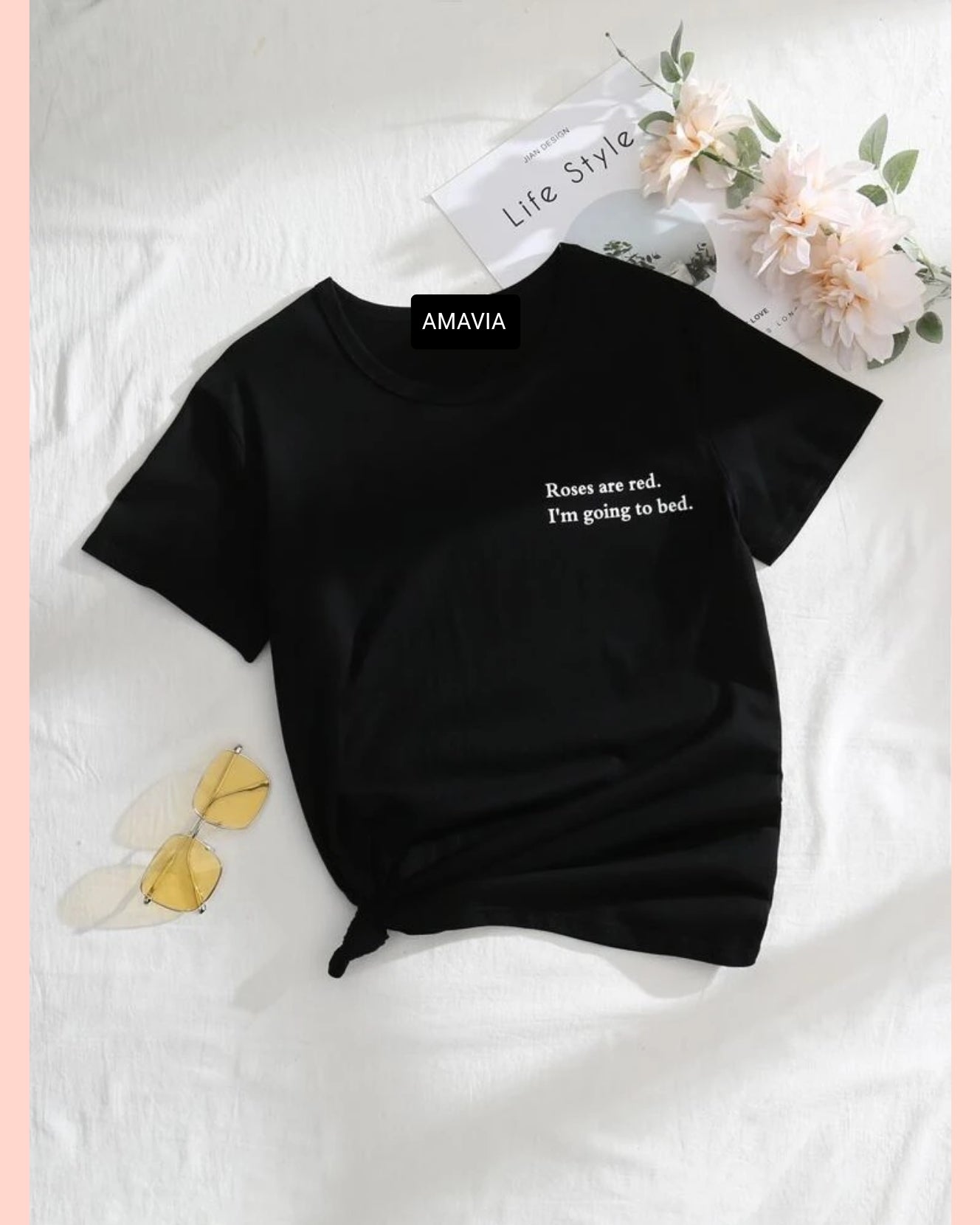 Womens Premium Cotton Printed T-Shirt in Black with stylish print design, showcasing soft fabric and comfortable fit.