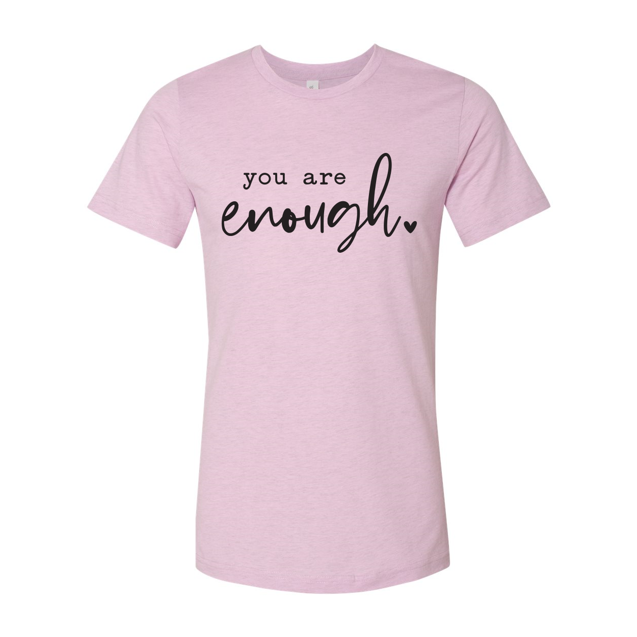 You Are Enough T-shirt displayed on a hanger, showcasing its soft fabric and unisex design.