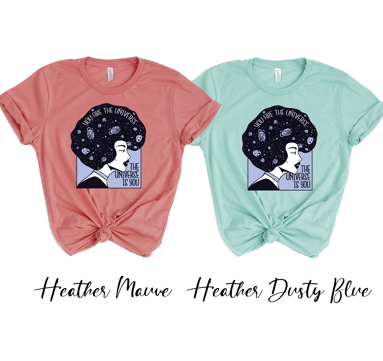 You Are The Universe T-shirt displayed on a mannequin, showcasing its unisex design and soft fabric.