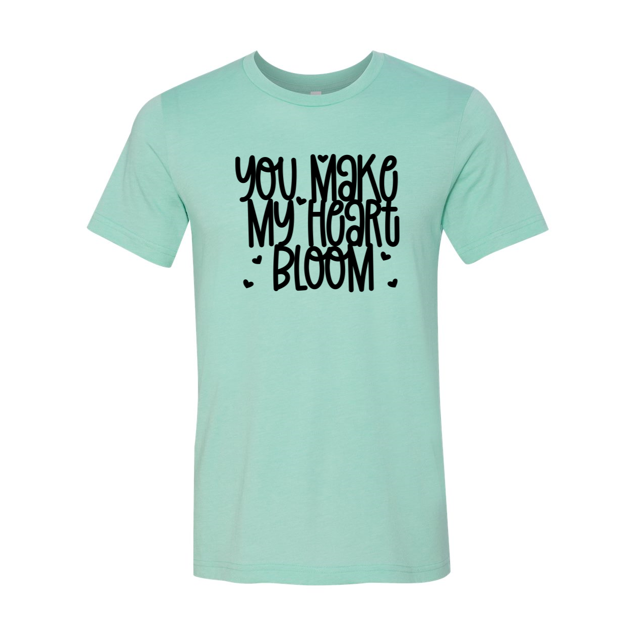 You Make My Heart Bloom Shirt in various colors, showcasing its soft fabric and stylish design.
