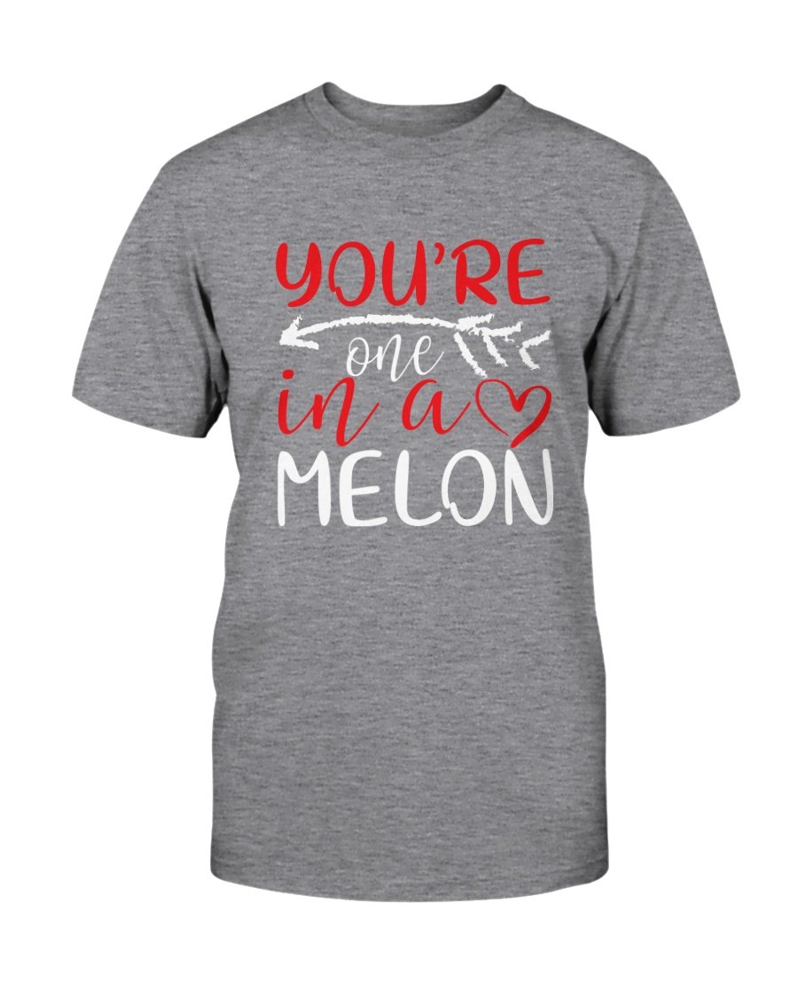 You're One In A Melon Shirt displayed in various colors, showcasing its soft fabric and stylish design.